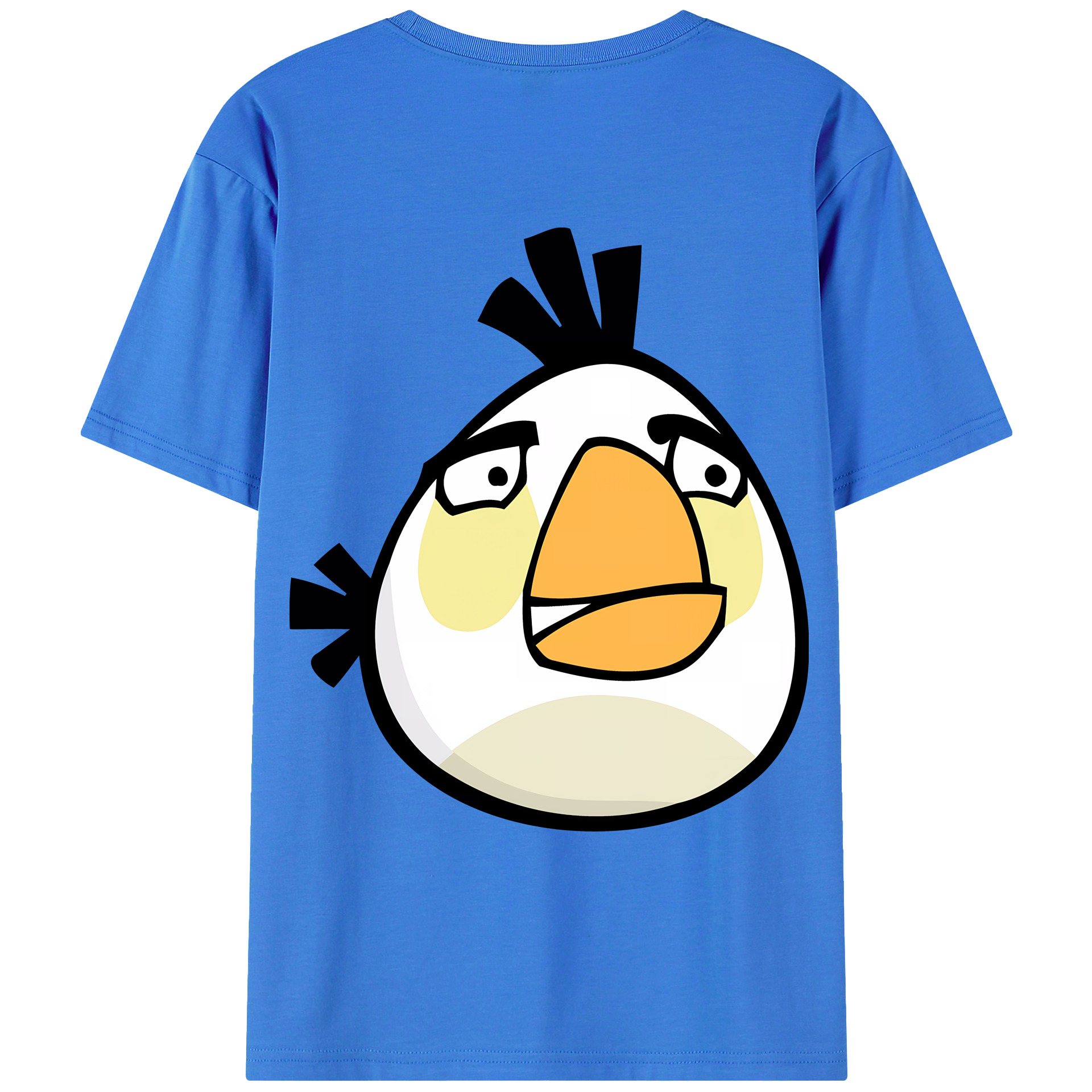 （画像用） Angry Birds アングリーバード 綿100％ メンズ半袖Tシャツ（バックプリント） 通気性