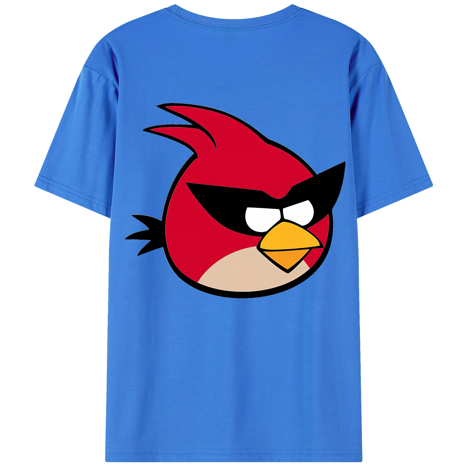 （画像用） Angry Birds アングリーバード 綿100％ メンズ半袖Tシャツ（バックプリント） 通気性