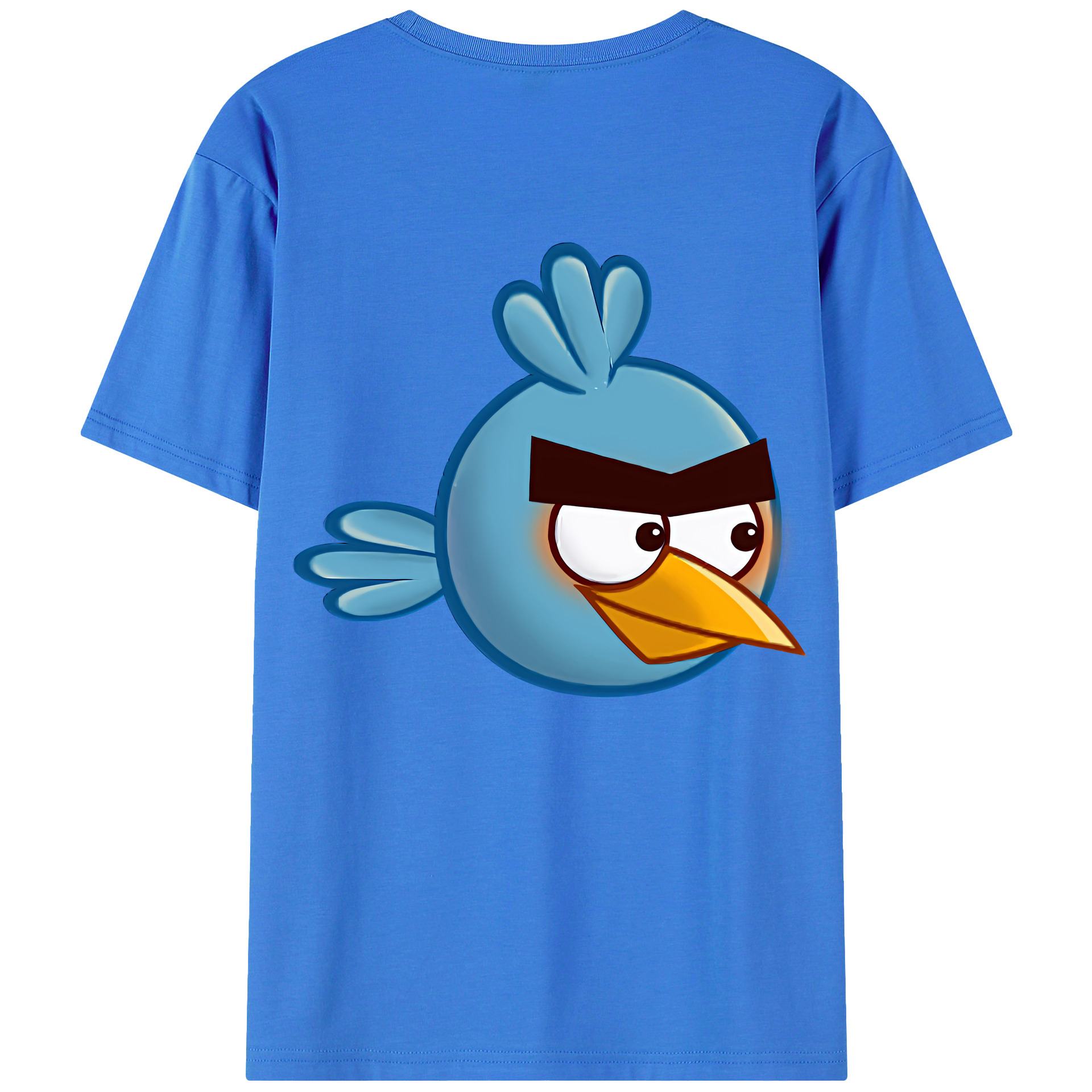 （画像用） Angry Birds アングリーバード 綿100％ メンズ半袖Tシャツ（バックプリント） 通気性