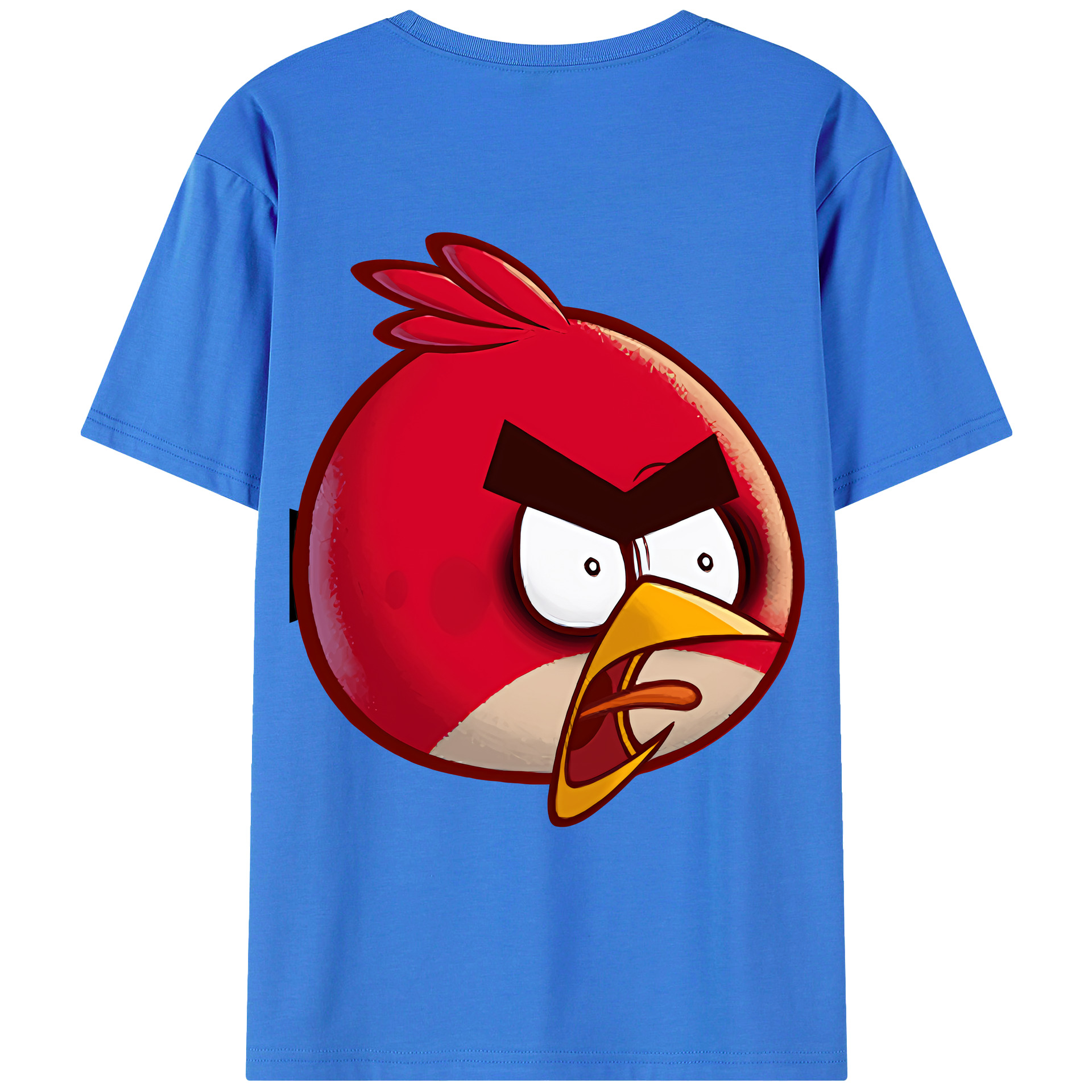 （画像用） Angry Birds アングリーバード 綿100％ メンズ半袖Tシャツ（バックプリント） 通気性