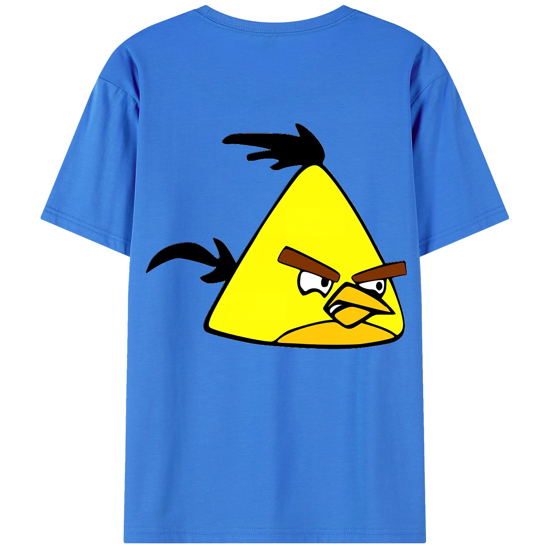 （画像用） Angry Birds アングリーバード 綿100％ メンズ半袖Tシャツ（バックプリント） 通気性