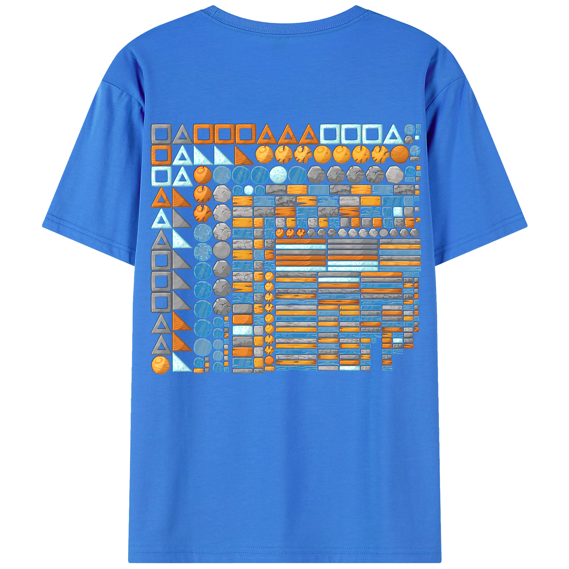 （画像用） Angry Birds アングリーバード 綿100％ メンズ半袖Tシャツ（バックプリント） 通気性
