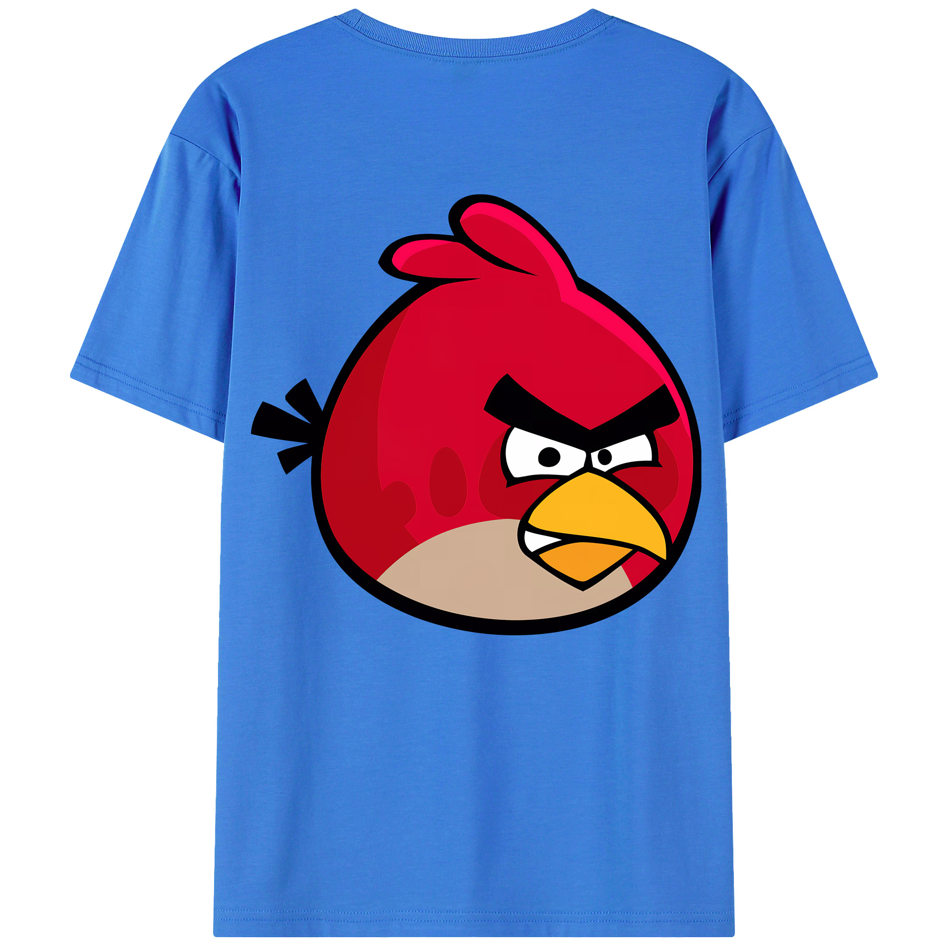 （画像用） Angry Birds アングリーバード 綿100％ メンズ半袖Tシャツ（バックプリント） 通気性