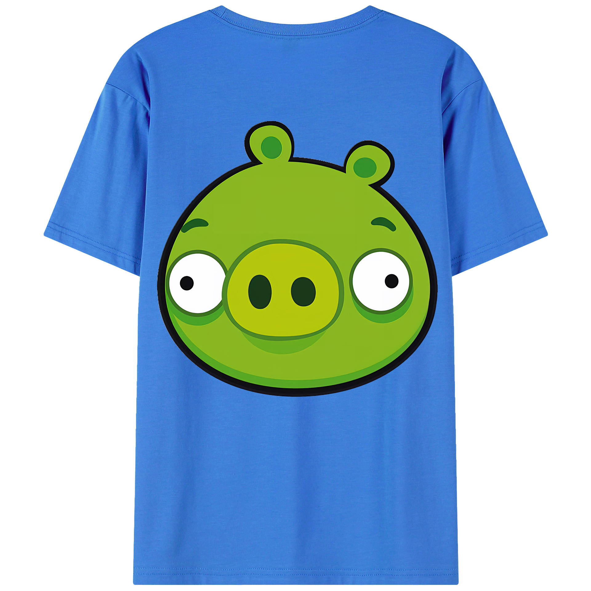 （画像用） Angry Birds アングリーバード 綿100％ メンズ半袖Tシャツ（バックプリント） 通気性