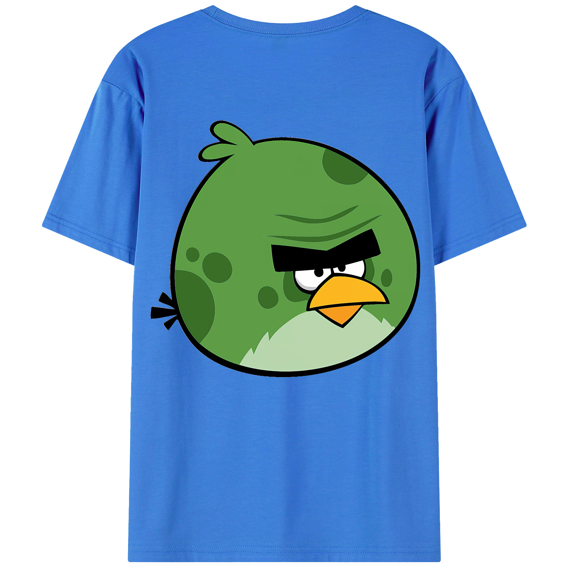 （画像用） Angry Birds アングリーバード 綿100％ メンズ半袖Tシャツ（バックプリント） 通気性