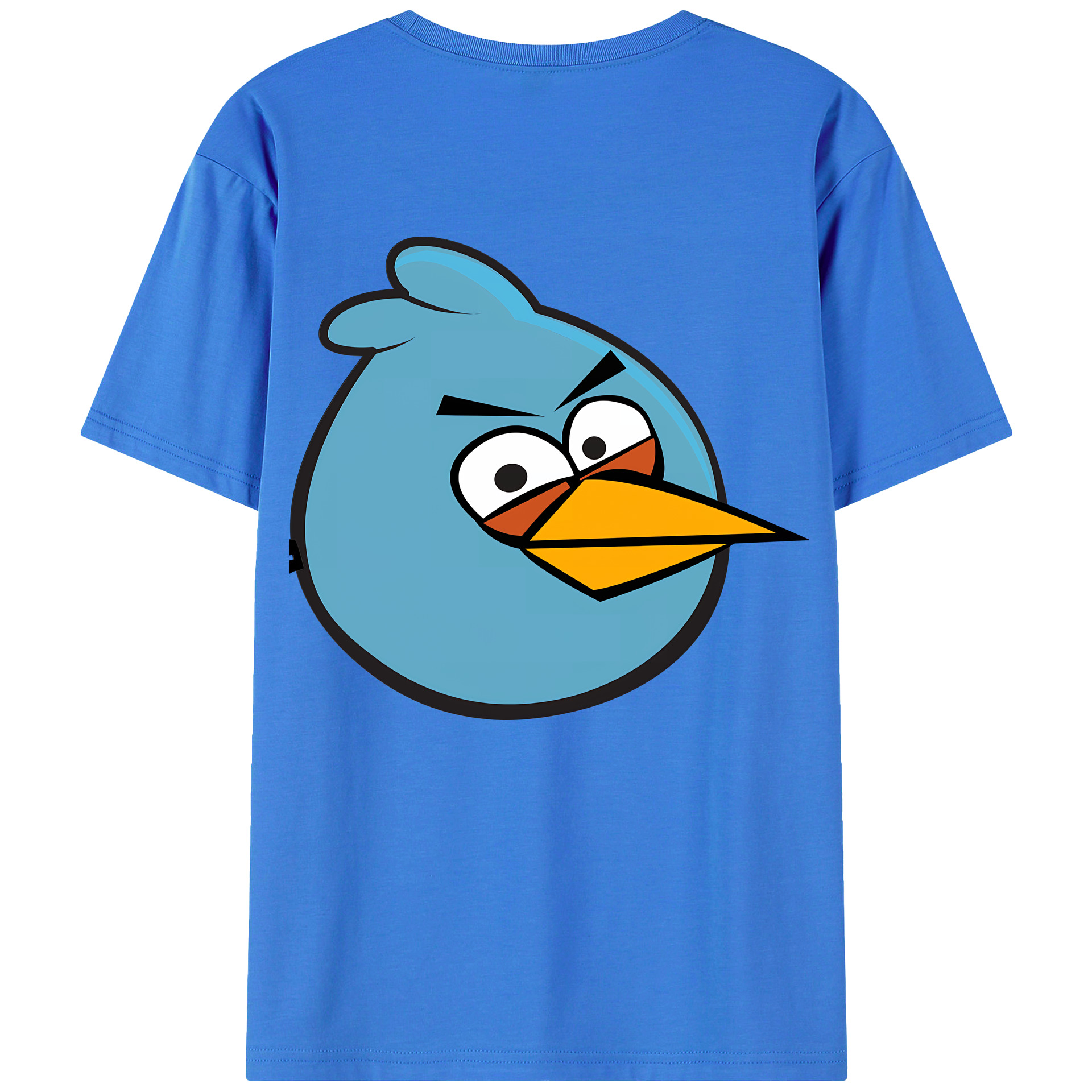 （画像用） Angry Birds アングリーバード 綿100％ メンズ半袖Tシャツ（バックプリント） 通気性