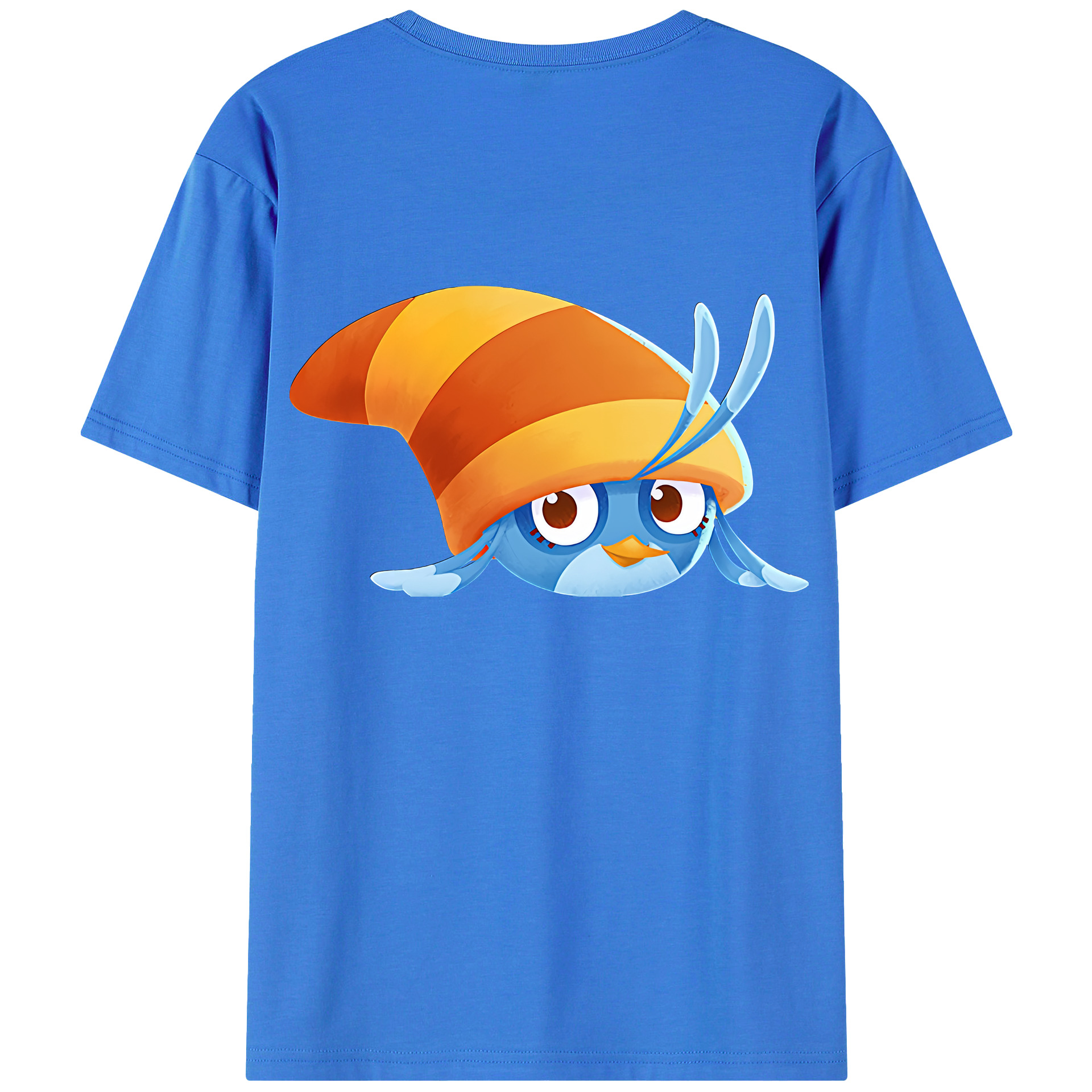 （画像用） Angry Birds アングリーバード 綿100％ メンズ半袖Tシャツ（バックプリント） 通気性