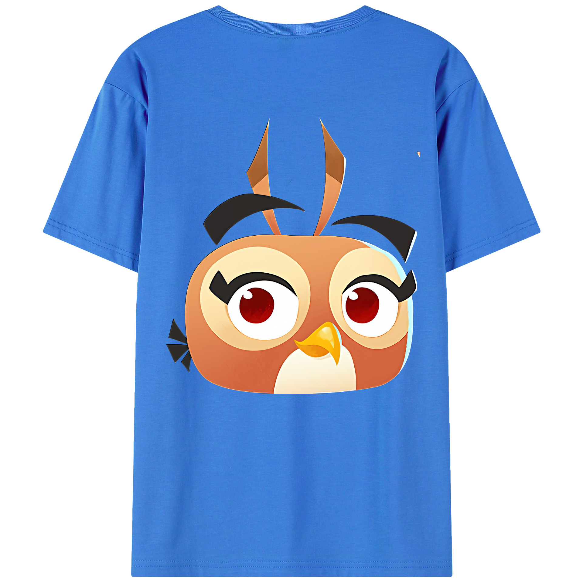 （画像用） Angry Birds アングリーバード 綿100％ メンズ半袖Tシャツ（バックプリント） 通気性
