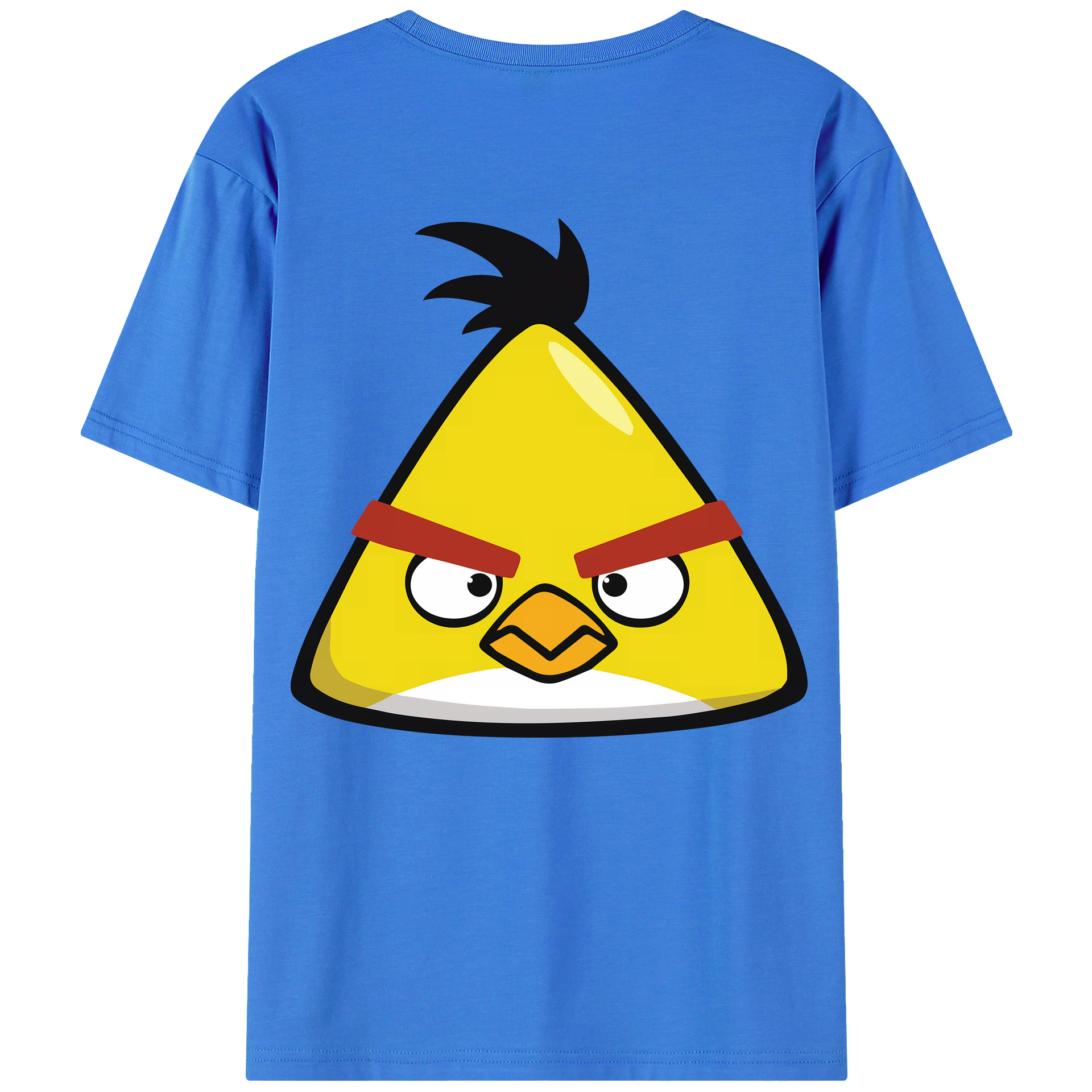 （画像用） Angry Birds アングリーバード 綿100％ メンズ半袖Tシャツ（バックプリント） 通気性
