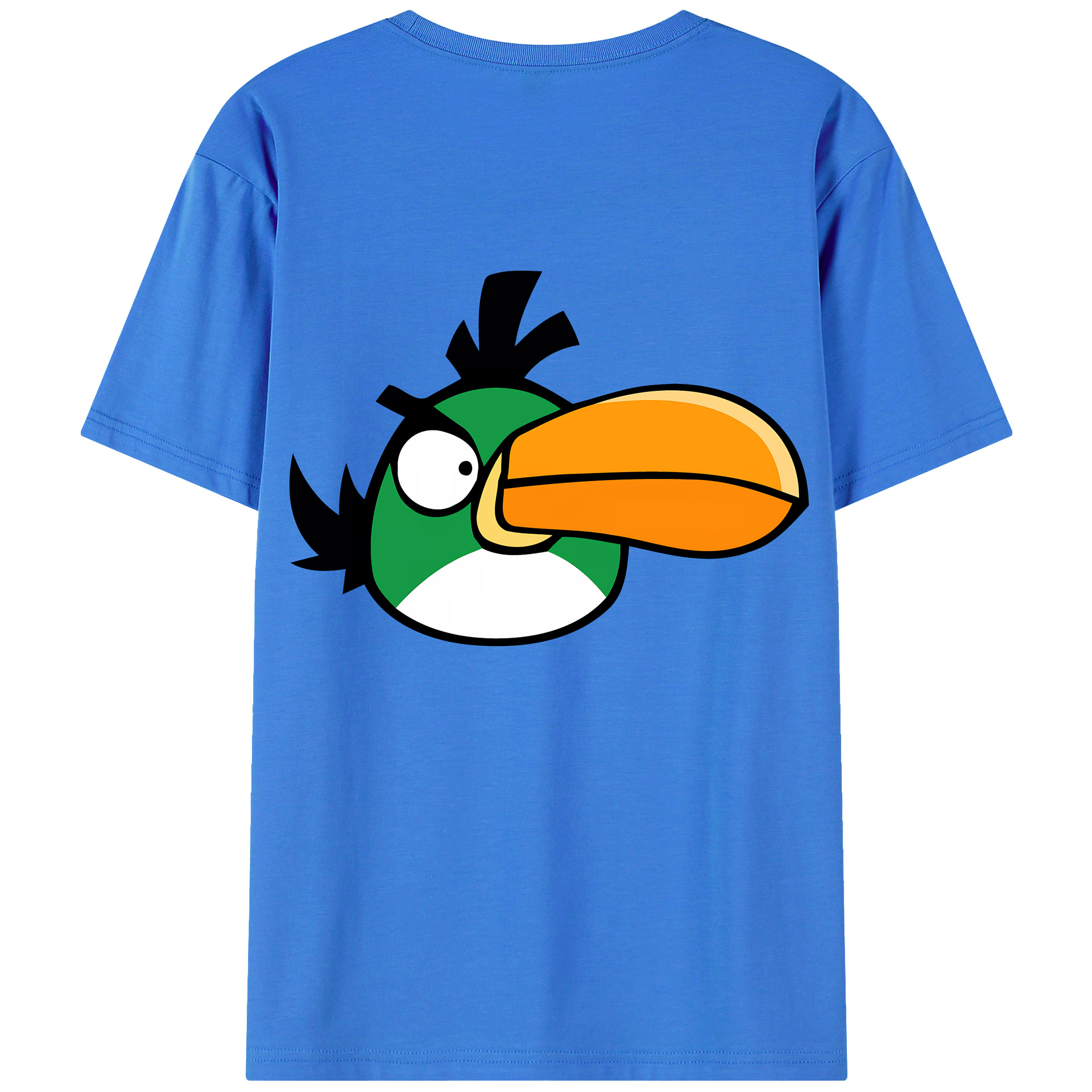 （画像用） Angry Birds アングリーバード 綿100％ メンズ半袖Tシャツ（バックプリント） 通気性