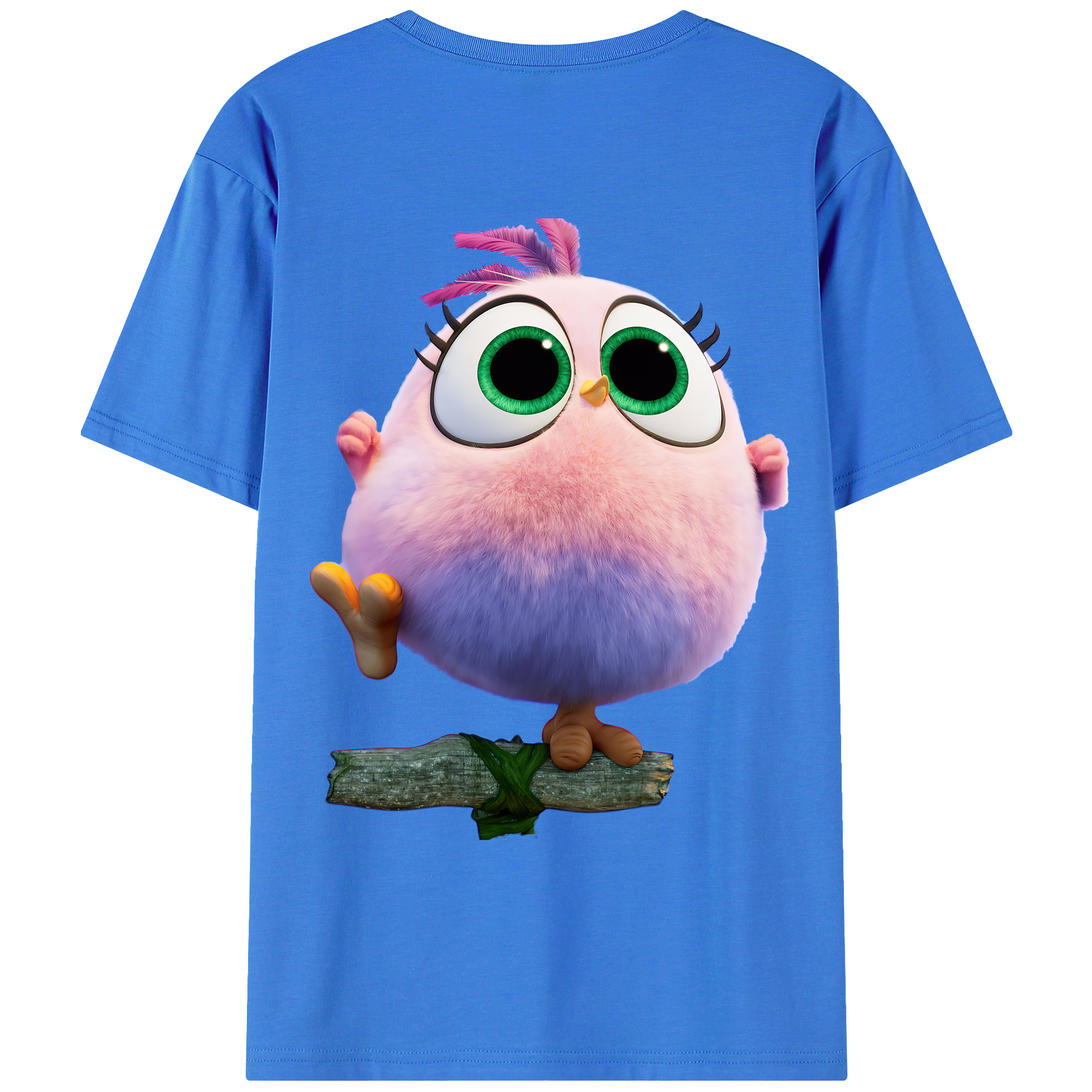 （画像用） Angry Birds アングリーバード 綿100％ メンズ半袖Tシャツ（バックプリント） 通気性
