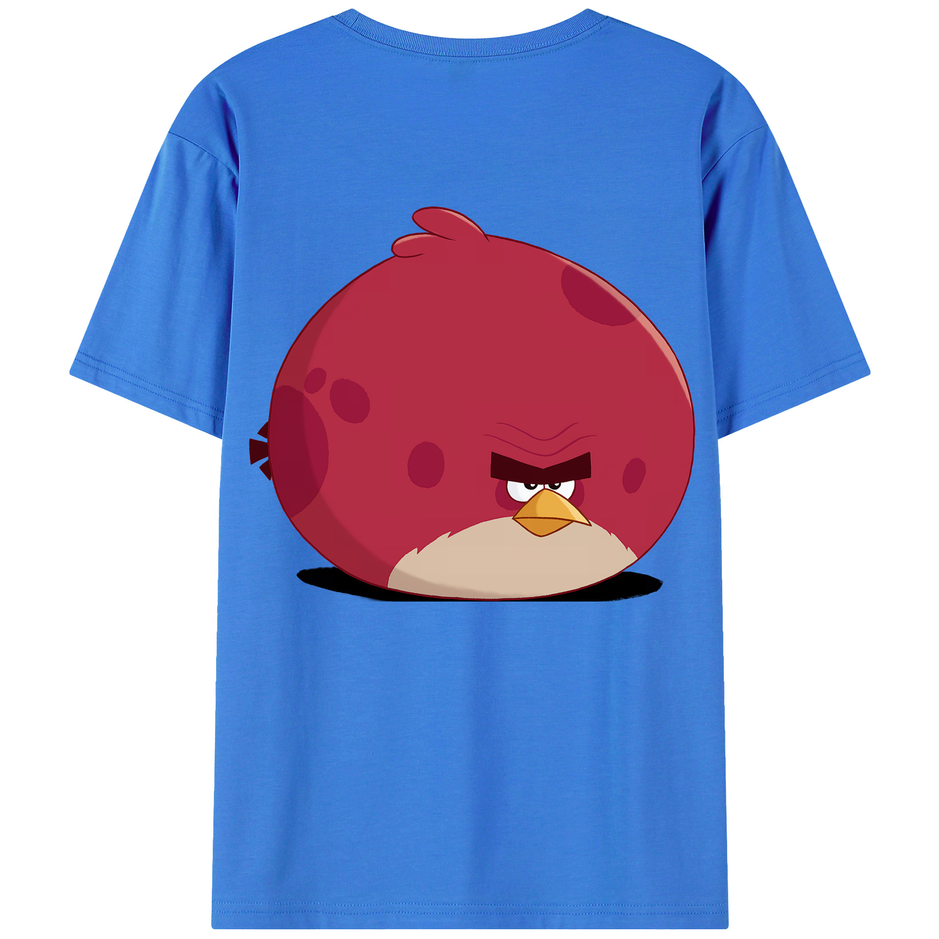 （画像用） Angry Birds アングリーバード 綿100％ メンズ半袖Tシャツ（バックプリント） 通気性