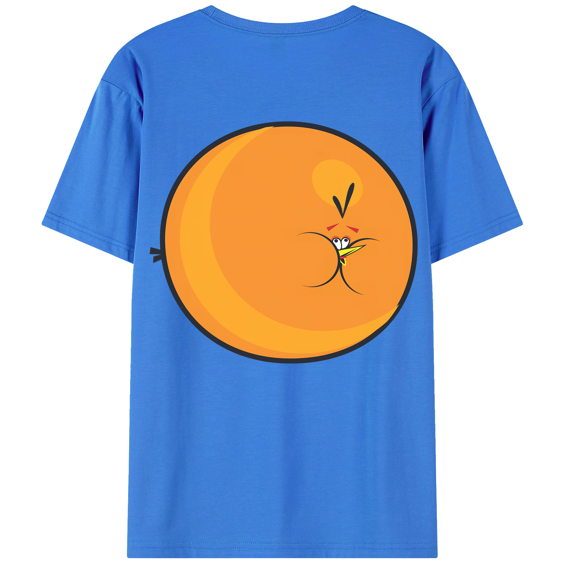（画像用） Angry Birds アングリーバード 綿100％ メンズ半袖Tシャツ（バックプリント） 通気性