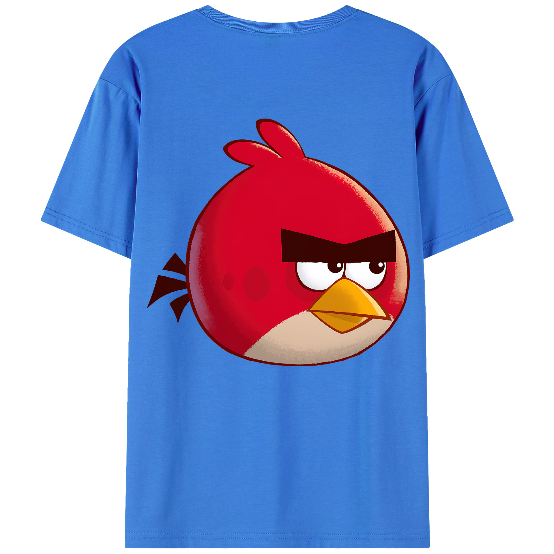 （画像用） Angry Birds アングリーバード 綿100％ メンズ半袖Tシャツ（バックプリント） 通気性