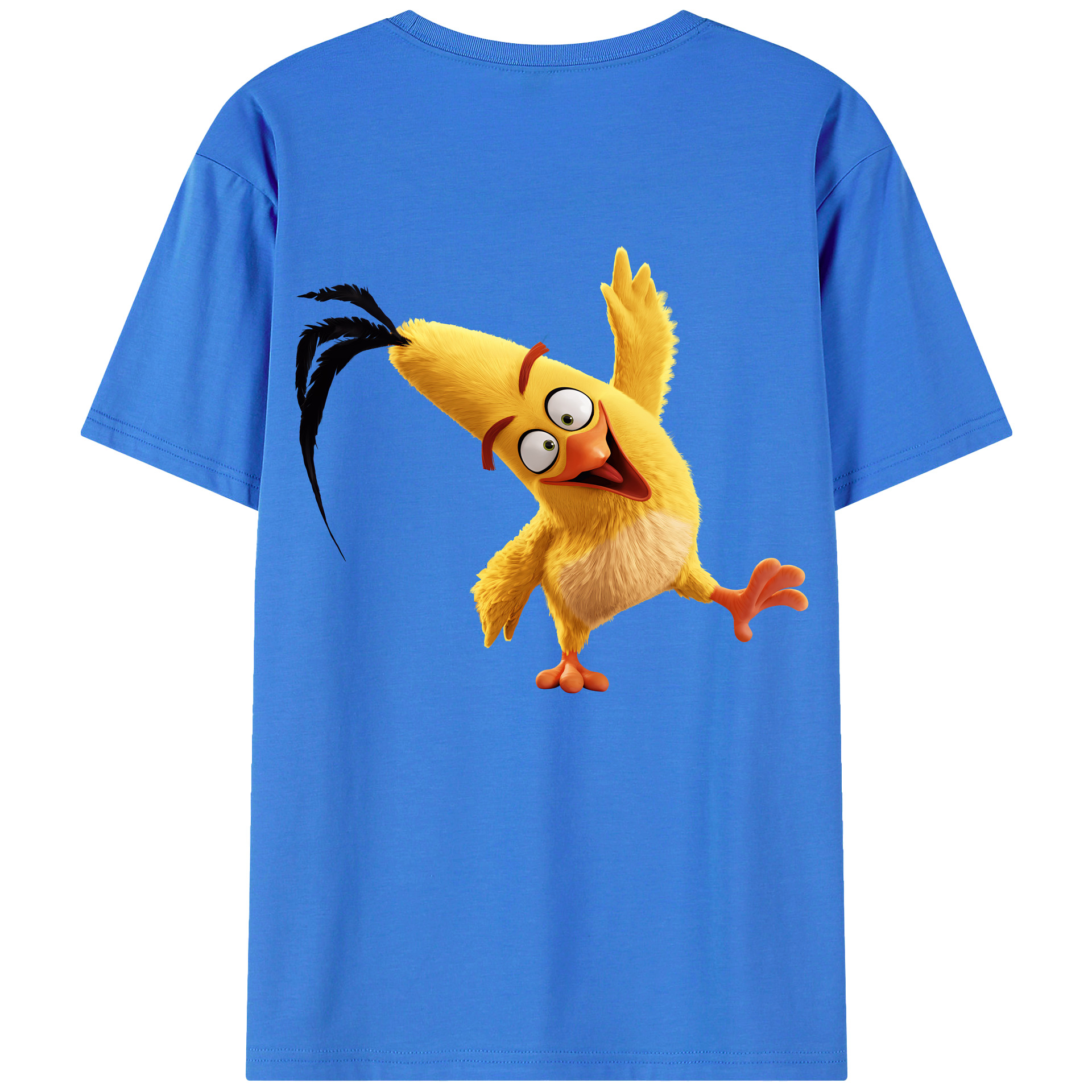 （画像用） Angry Birds アングリーバード 綿100％ メンズ半袖Tシャツ（バックプリント） 通気性
