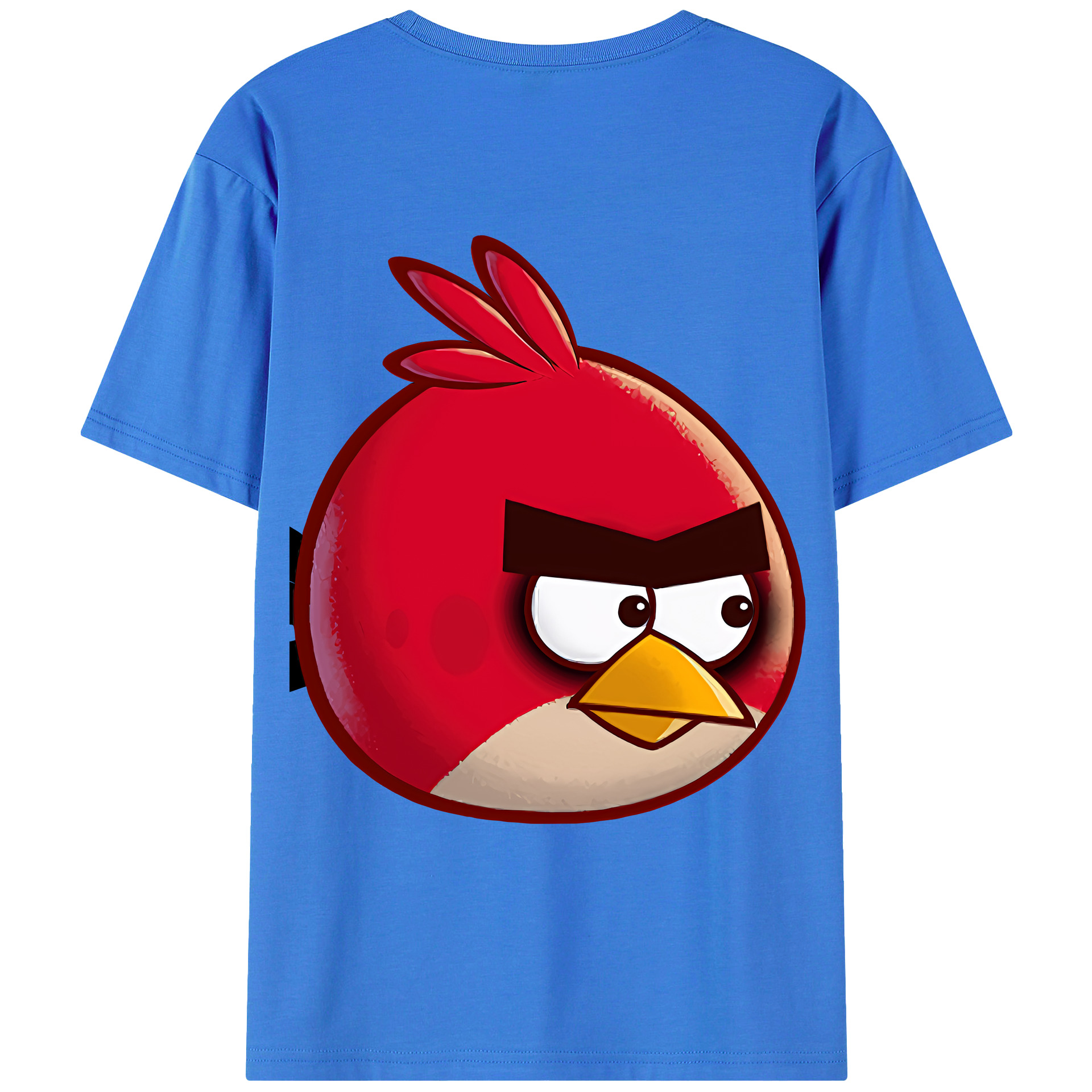 （画像用） Angry Birds アングリーバード 綿100％ メンズ半袖Tシャツ（バックプリント） 通気性
