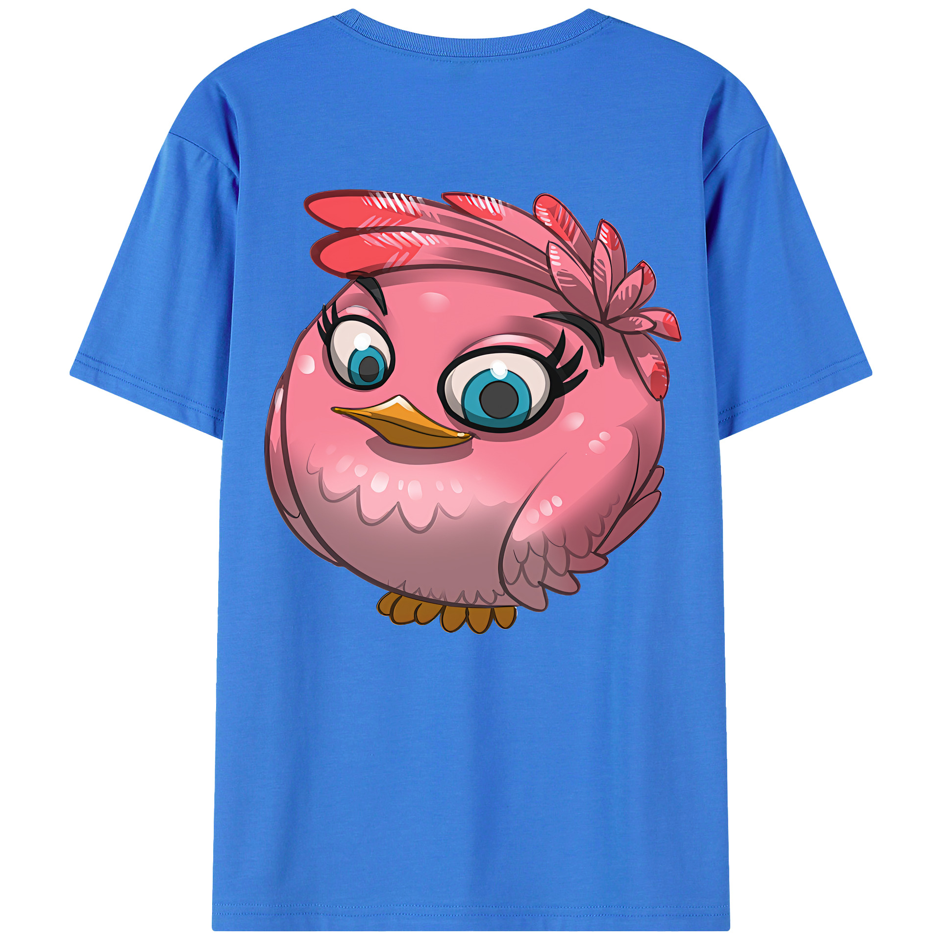 （画像用） Angry Birds アングリーバード 綿100％ メンズ半袖Tシャツ（バックプリント） 通気性