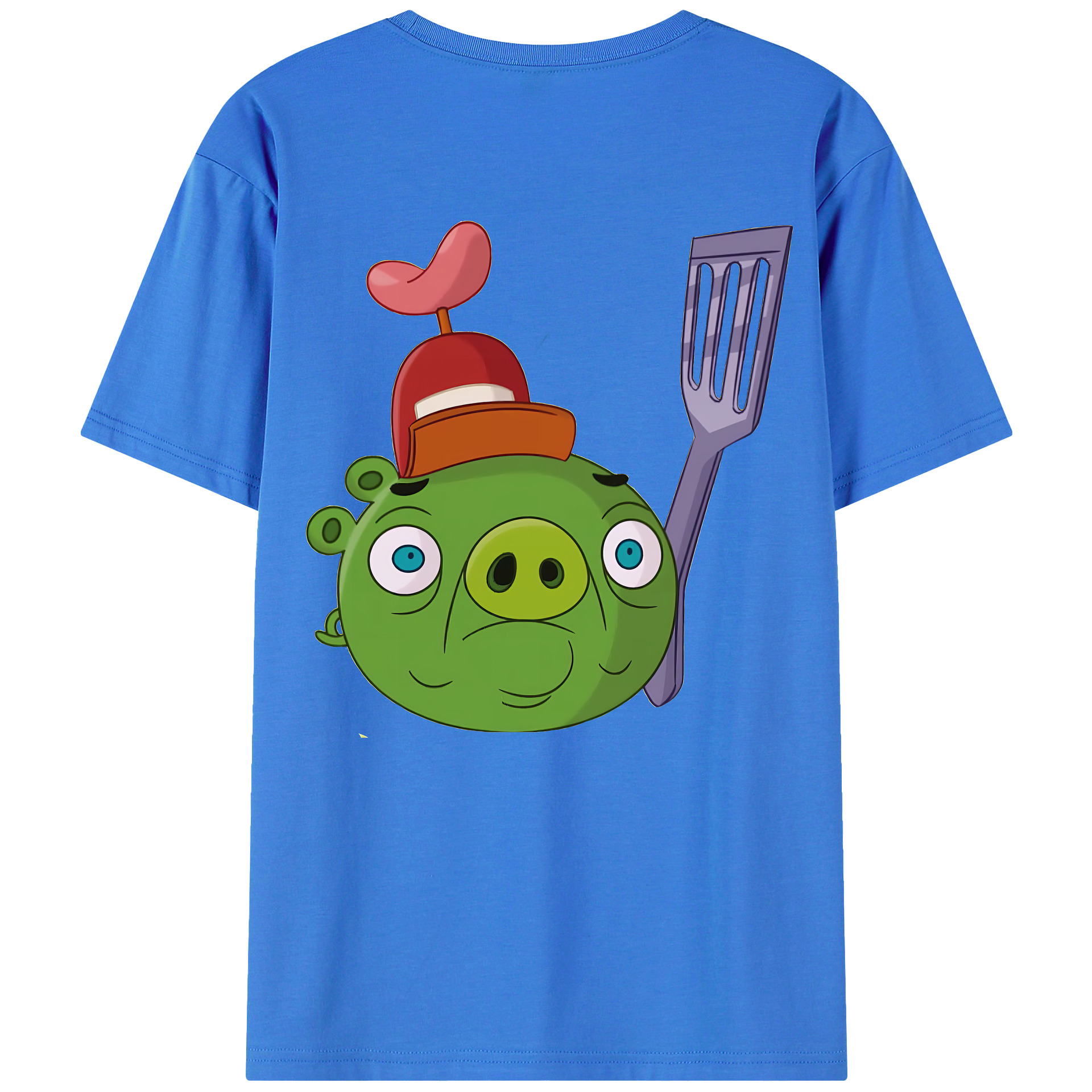 （画像用） Angry Birds アングリーバード 綿100％ メンズ半袖Tシャツ（バックプリント） 通気性