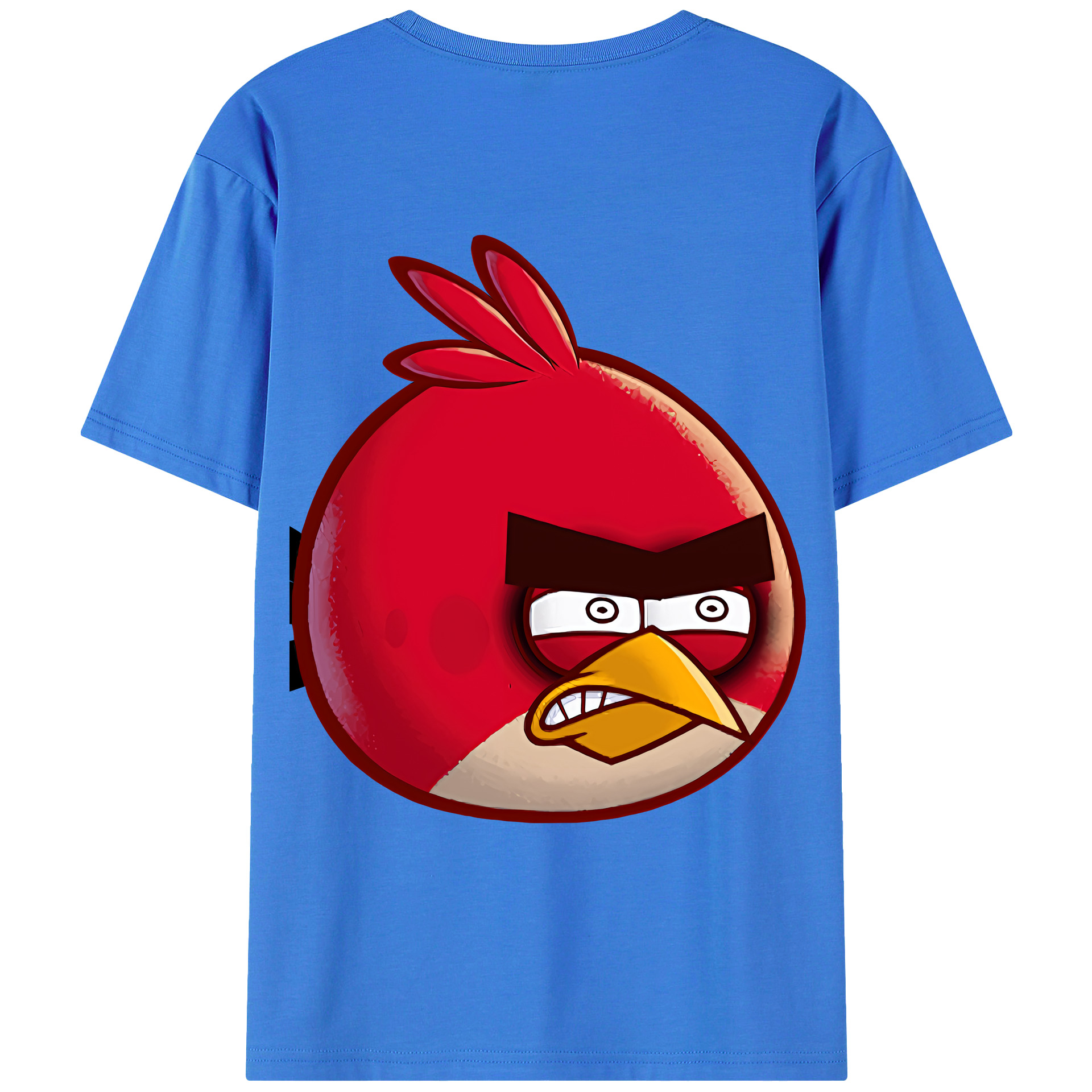 （画像用） Angry Birds アングリーバード 綿100％ メンズ半袖Tシャツ（バックプリント） 通気性