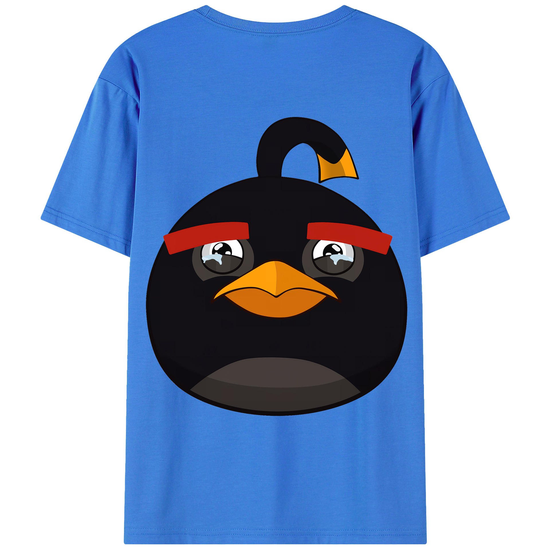 （画像用） Angry Birds アングリーバード 綿100％ メンズ半袖Tシャツ（バックプリント） 通気性