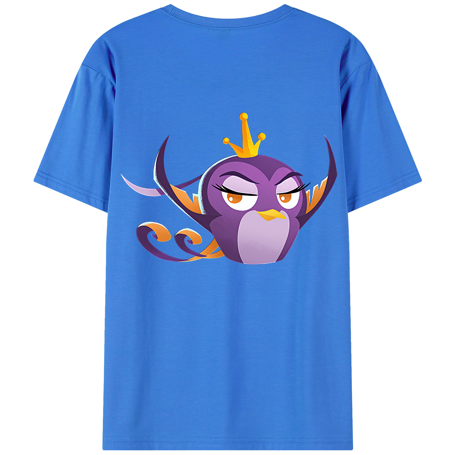（画像用） Angry Birds アングリーバード 綿100％ メンズ半袖Tシャツ（バックプリント） 通気性
