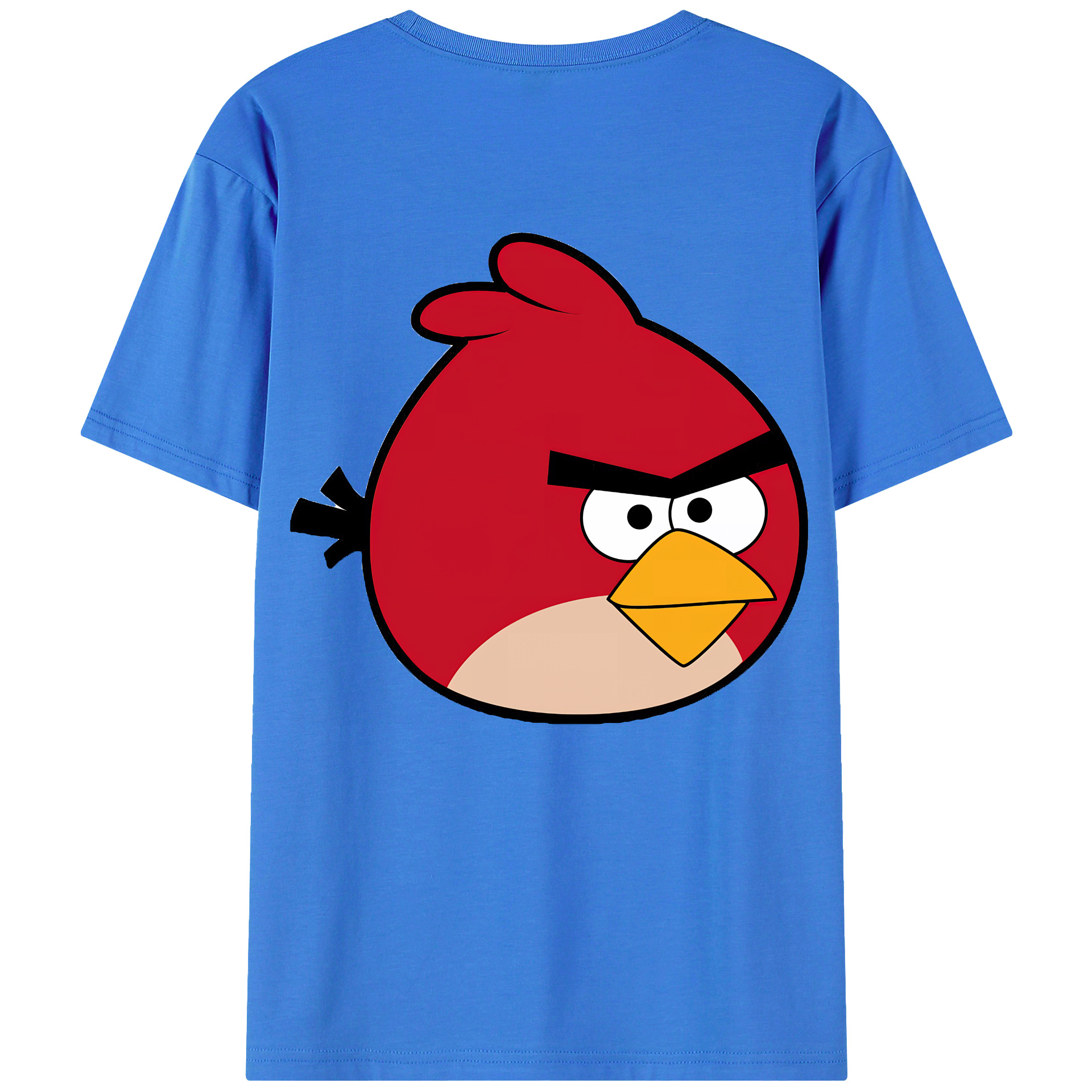 （画像用） Angry Birds アングリーバード 綿100％ メンズ半袖Tシャツ（バックプリント） 通気性