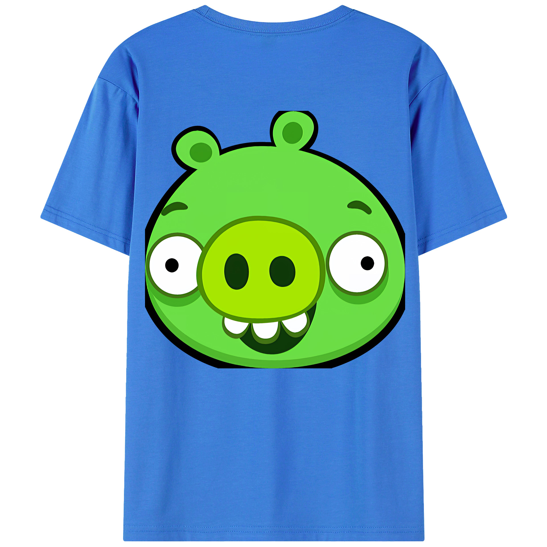 （画像用） Angry Birds アングリーバード 綿100％ メンズ半袖Tシャツ（バックプリント） 通気性