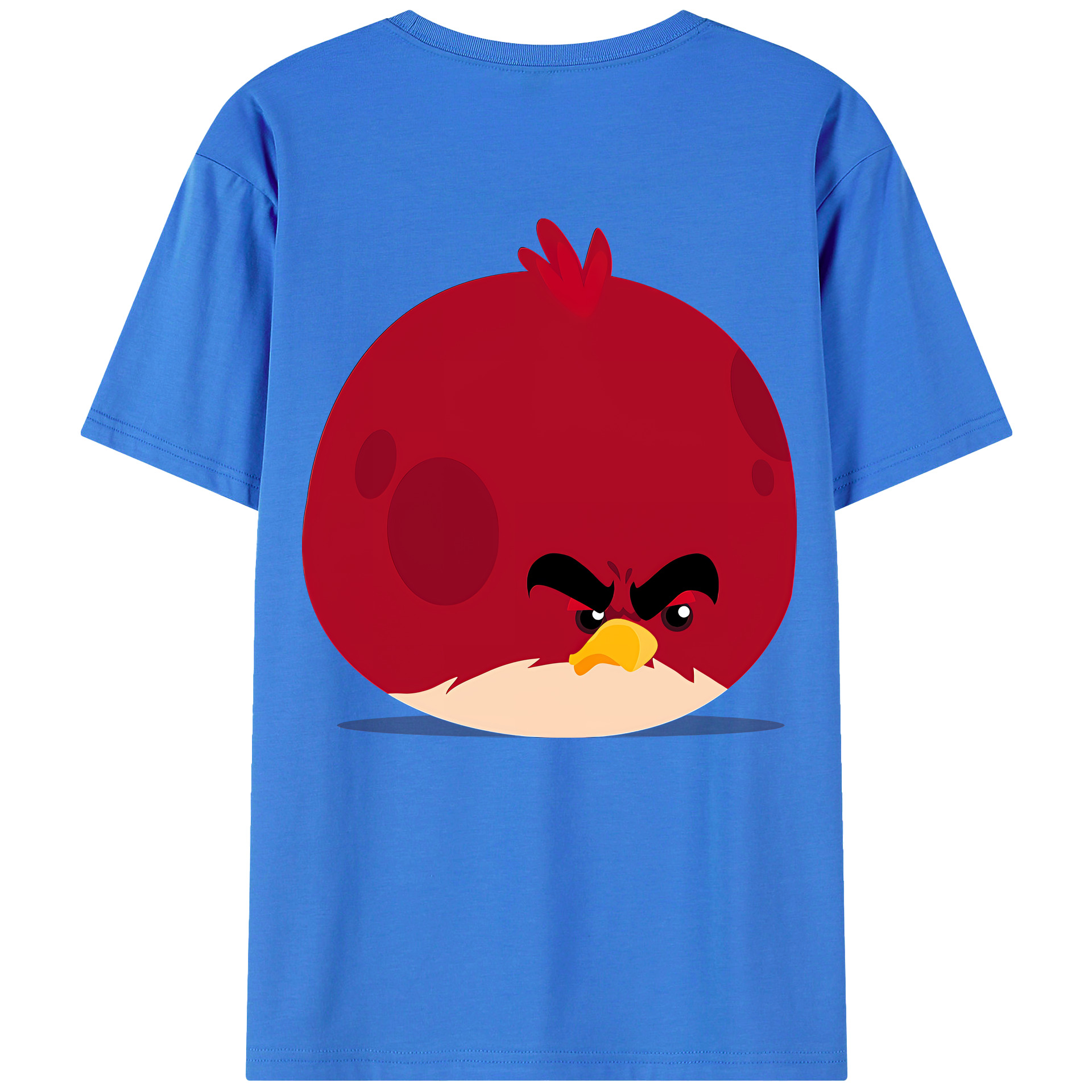 （画像用） Angry Birds アングリーバード 綿100％ メンズ半袖Tシャツ（バックプリント） 通気性