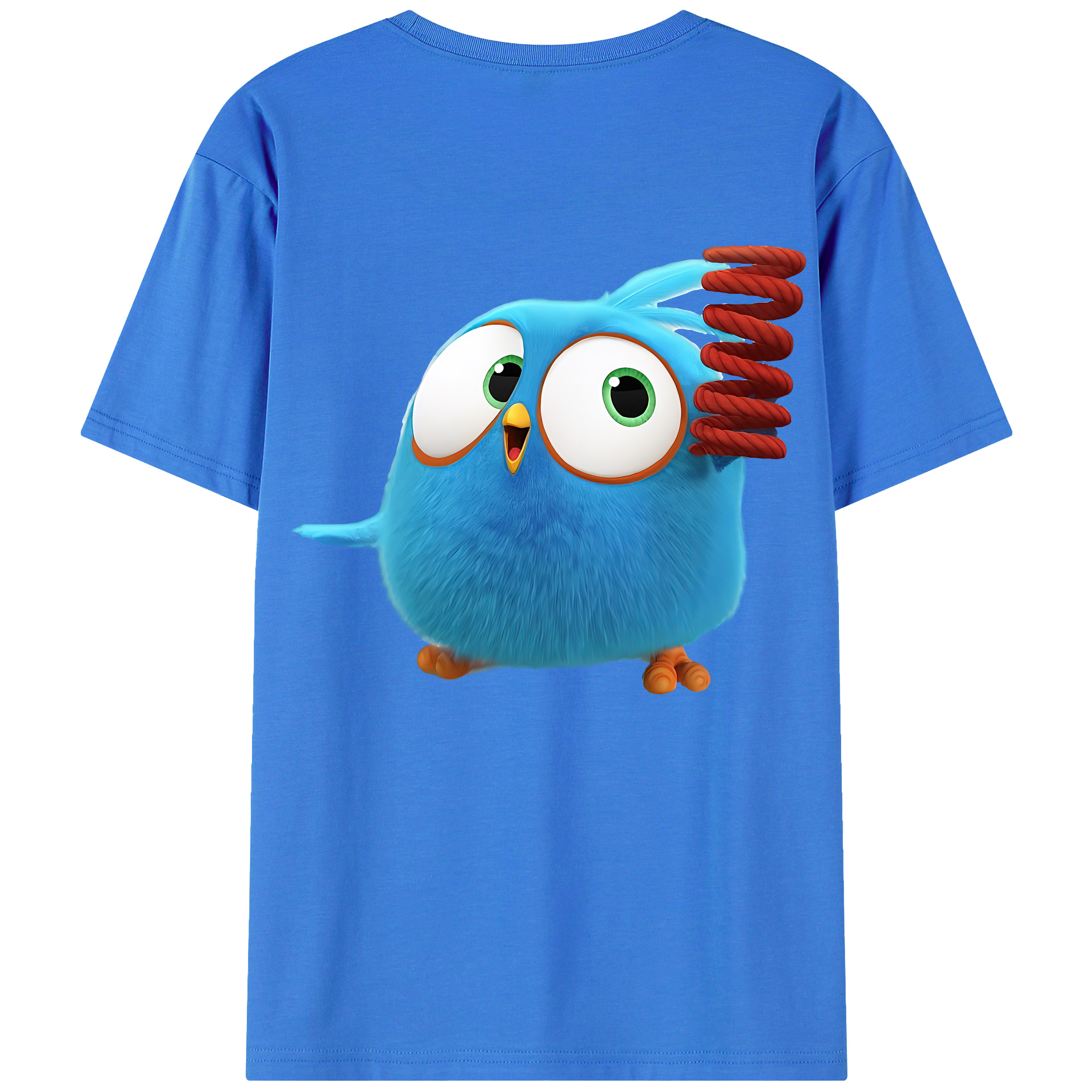 （画像用） Angry Birds アングリーバード 綿100％ メンズ半袖Tシャツ（バックプリント） 通気性