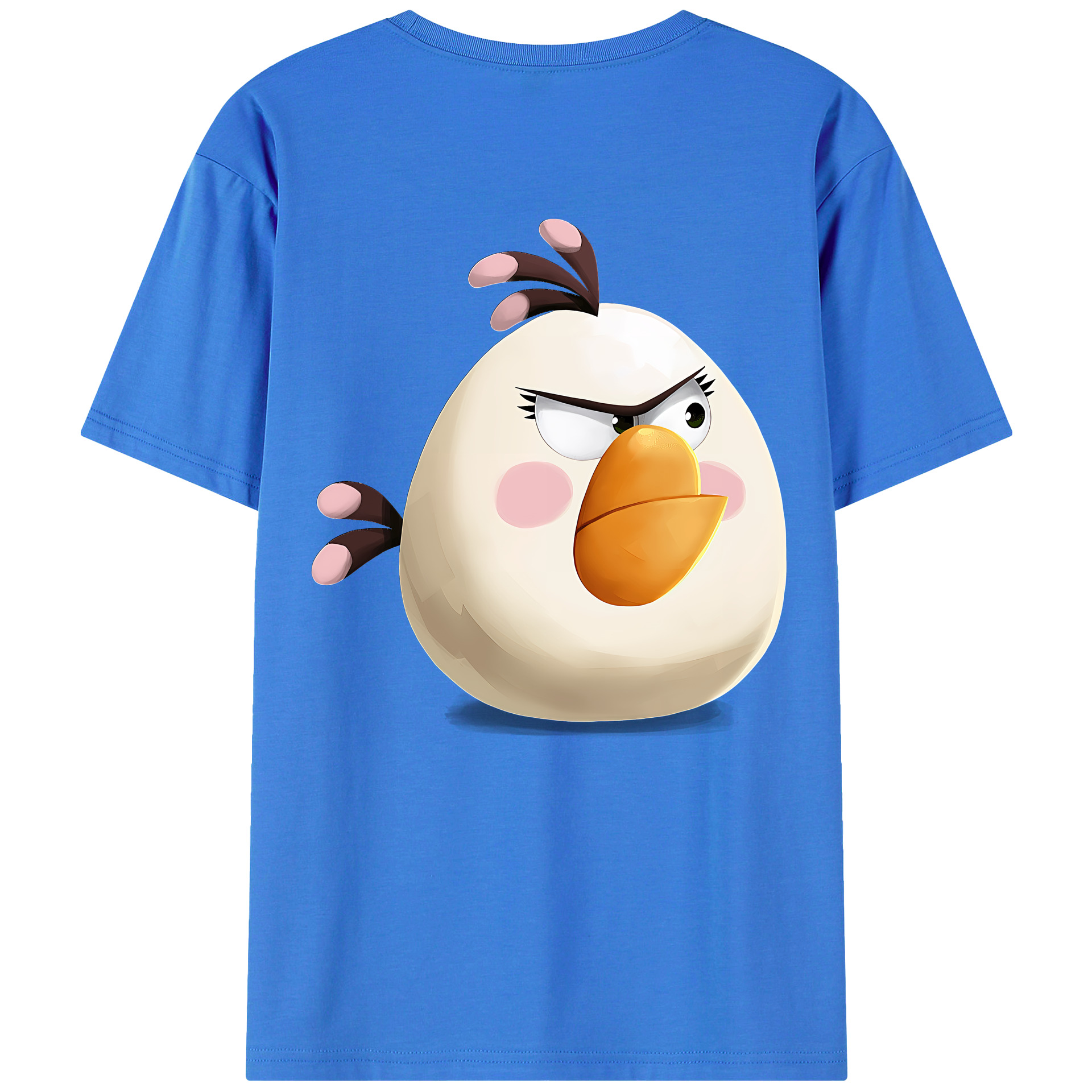 （画像用） Angry Birds アングリーバード 綿100％ メンズ半袖Tシャツ（バックプリント） 通気性