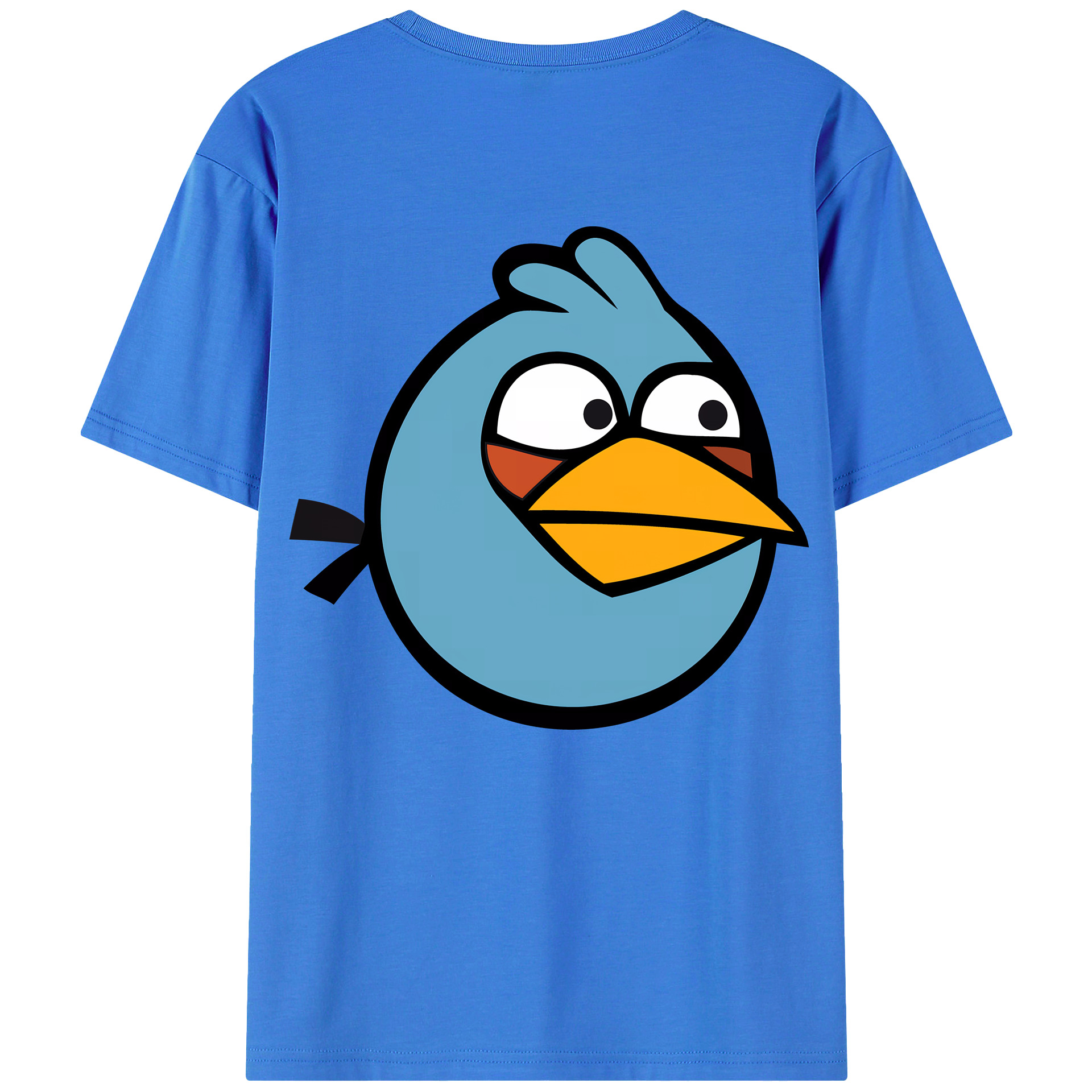 （画像用） Angry Birds アングリーバード 綿100％ メンズ半袖Tシャツ（バックプリント） 通気性