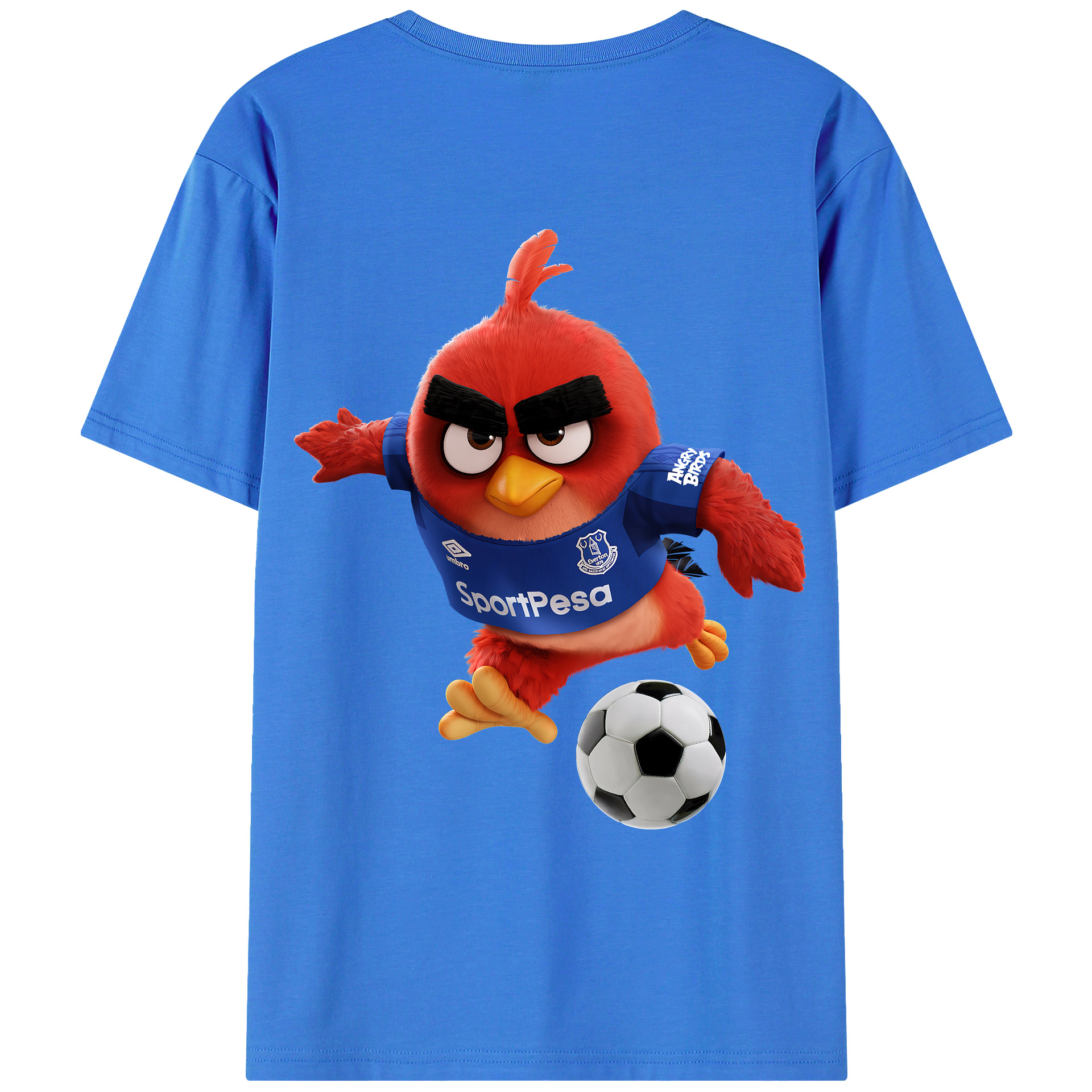（画像用） Angry Birds アングリーバード 綿100％ メンズ半袖Tシャツ（バックプリント） 通気性