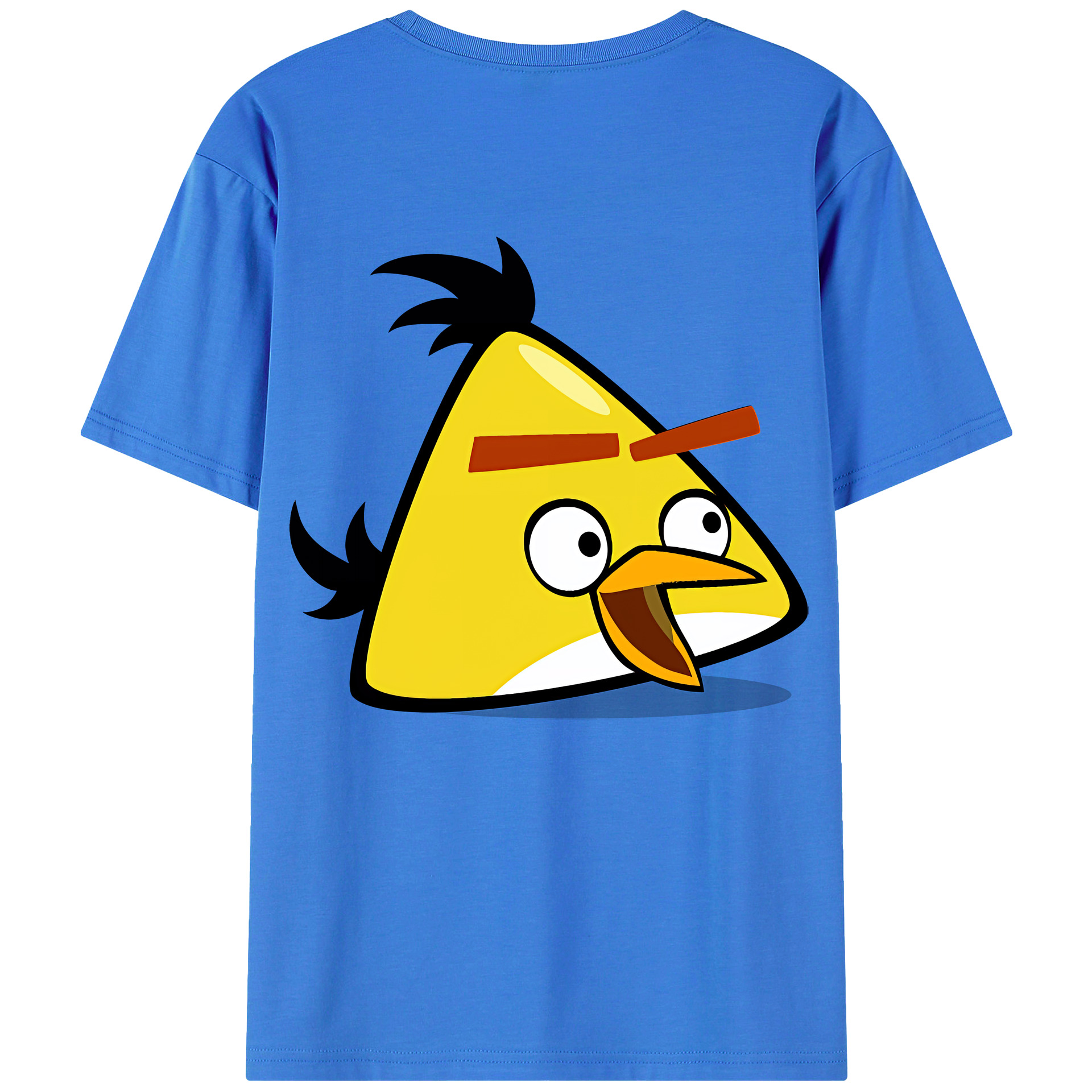 （画像用） Angry Birds アングリーバード 綿100％ メンズ半袖Tシャツ（バックプリント） 通気性