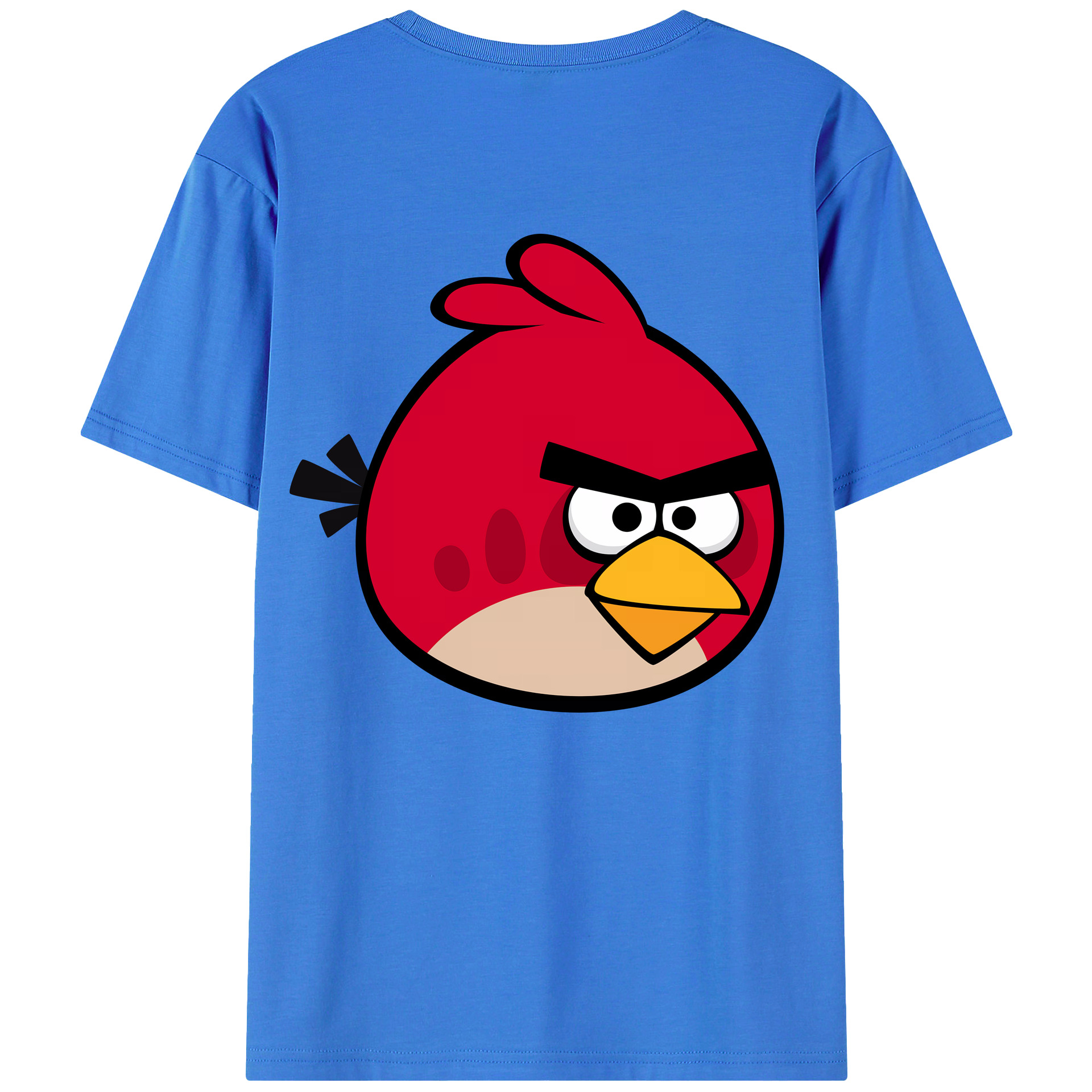 （画像用） Angry Birds アングリーバード 綿100％ メンズ半袖Tシャツ（バックプリント） 通気性