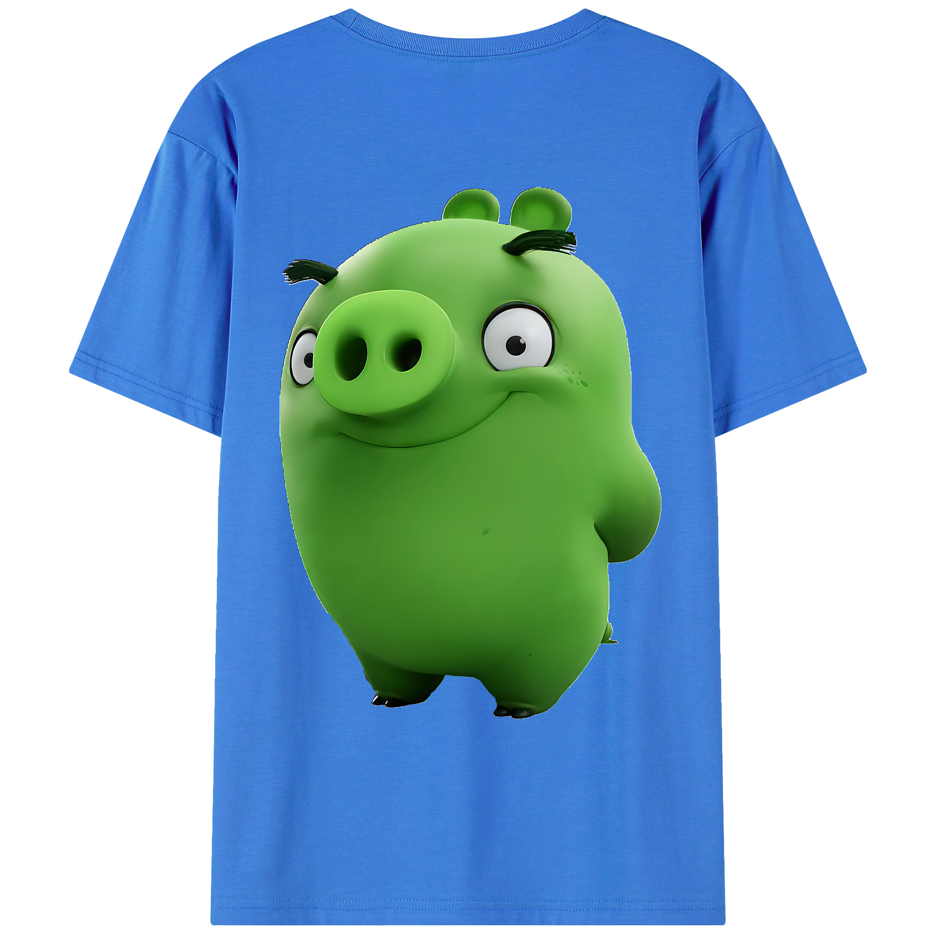 （画像用） Angry Birds アングリーバード 綿100％ メンズ半袖Tシャツ（バックプリント） 通気性