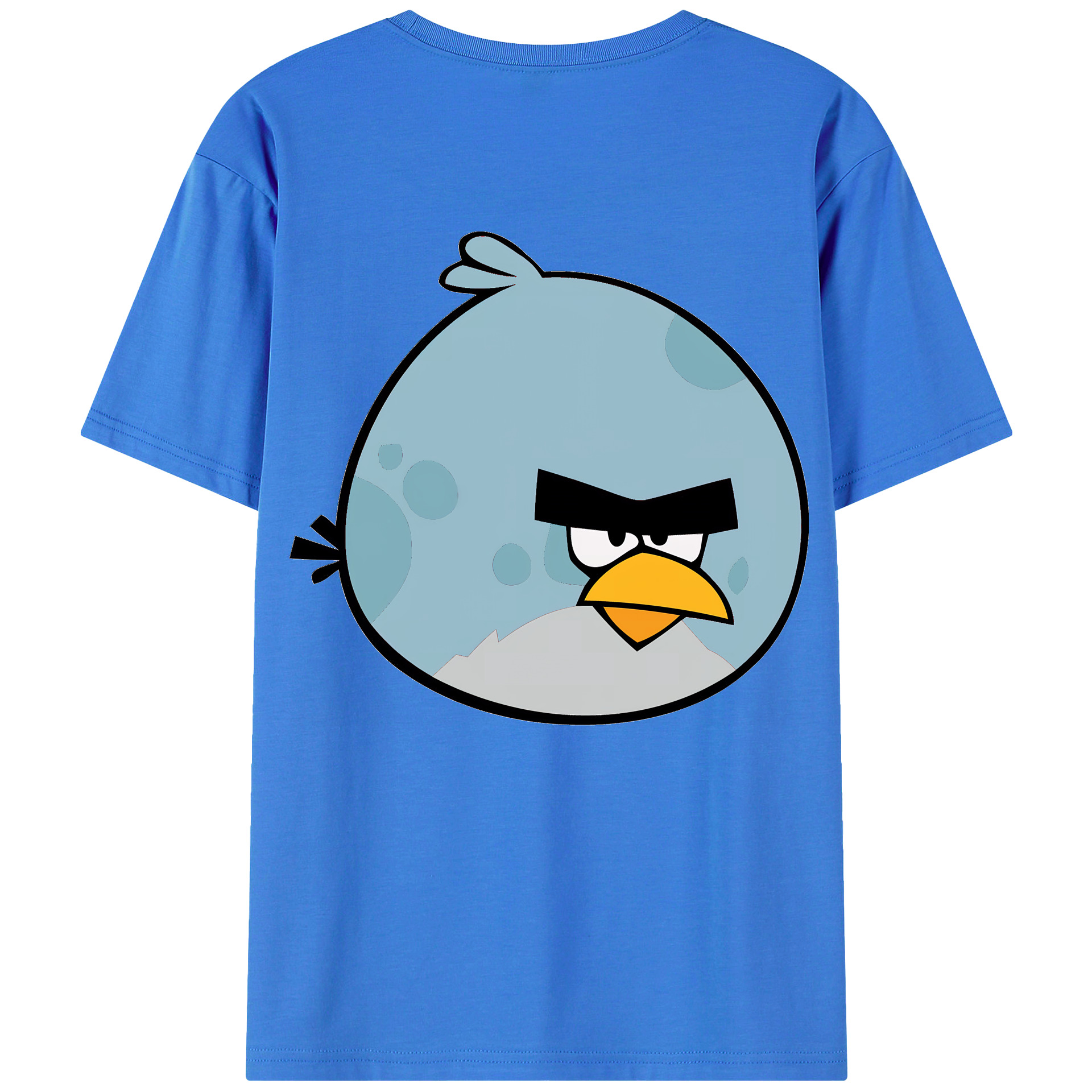 （画像用） Angry Birds アングリーバード 綿100％ メンズ半袖Tシャツ（バックプリント） 通気性