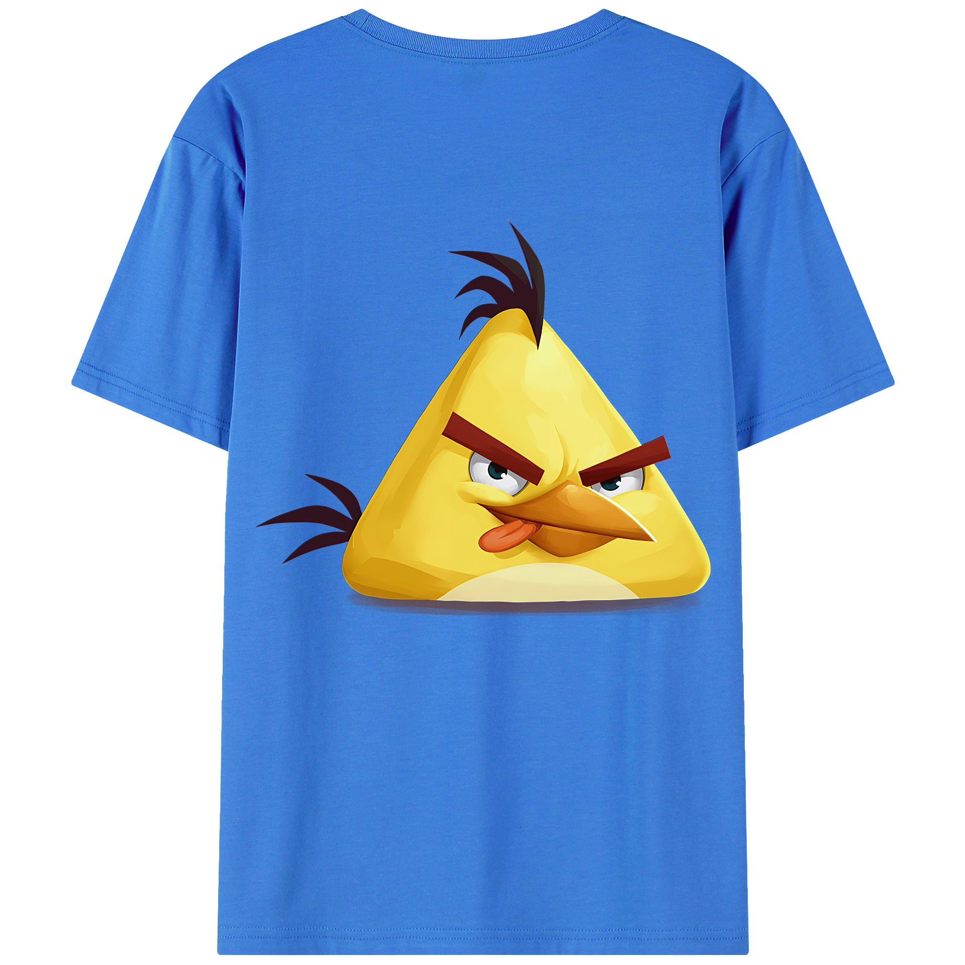 （画像用） Angry Birds アングリーバード 綿100％ メンズ半袖Tシャツ（バックプリント） 通気性