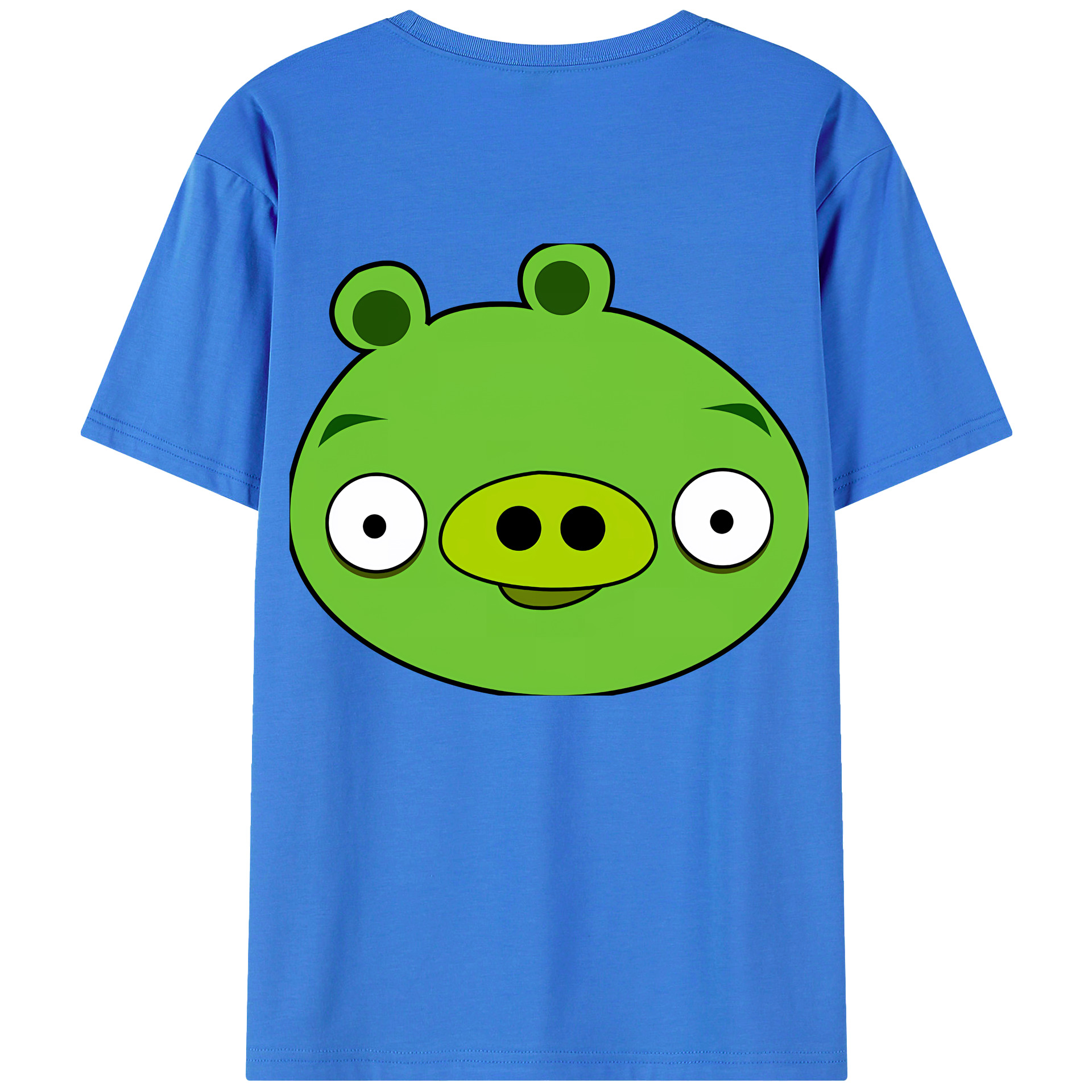 （画像用） Angry Birds アングリーバード 綿100％ メンズ半袖Tシャツ（バックプリント） 通気性