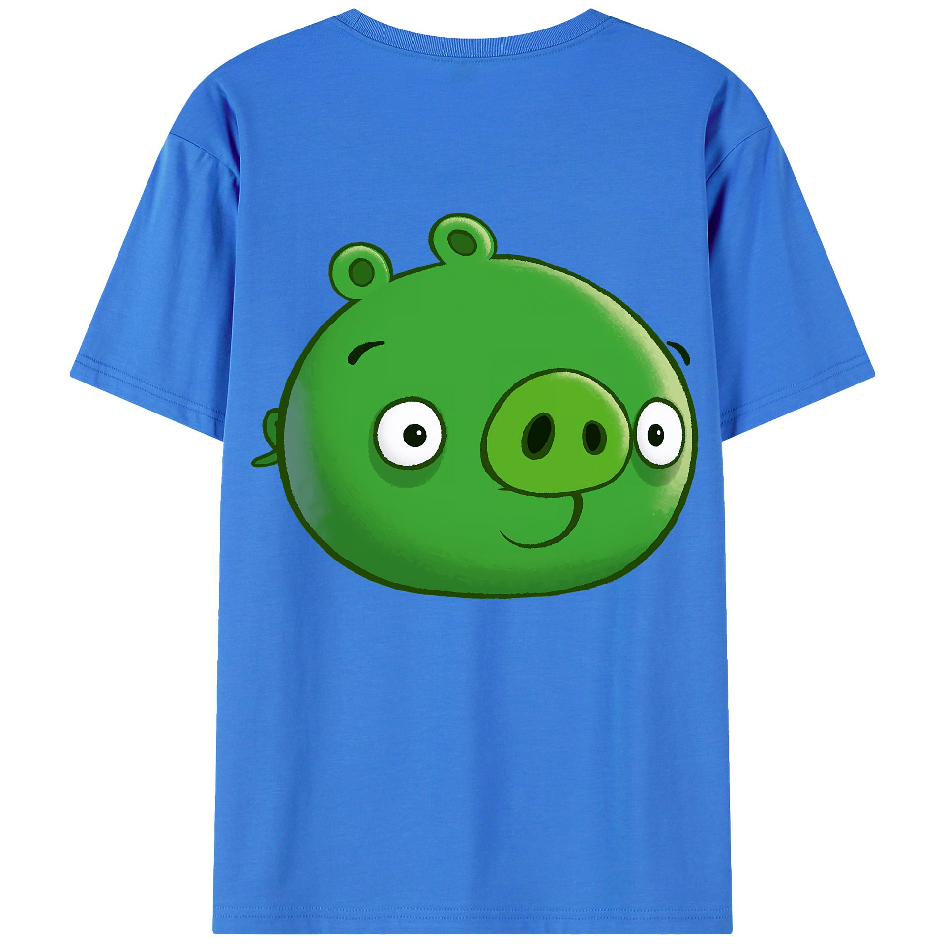（画像用） Angry Birds アングリーバード 綿100％ メンズ半袖Tシャツ（バックプリント） 通気性