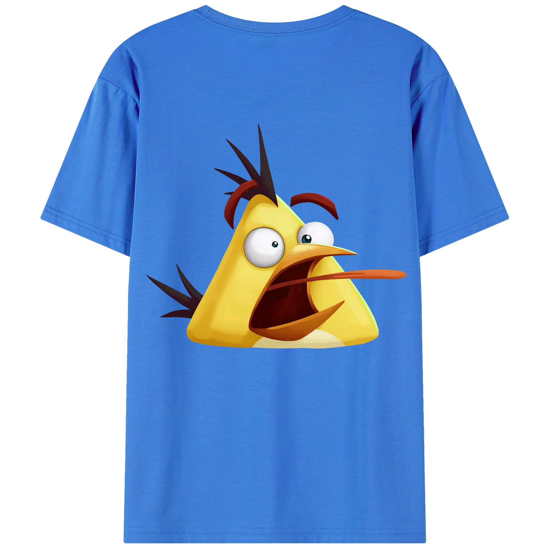 （画像用） Angry Birds アングリーバード 綿100％ メンズ半袖Tシャツ（バックプリント） 通気性
