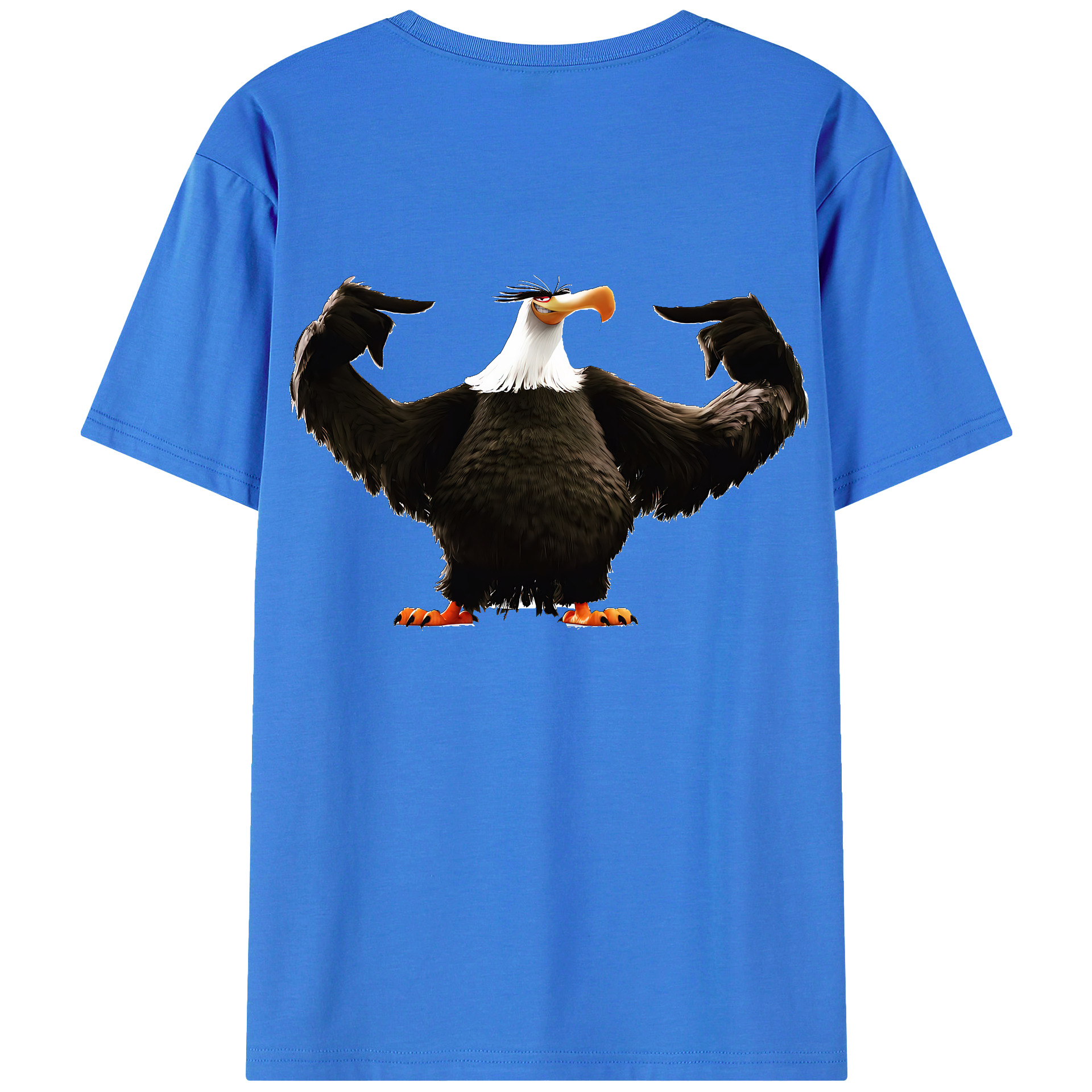 （画像用） Angry Birds アングリーバード 綿100％ メンズ半袖Tシャツ（バックプリント） 通気性