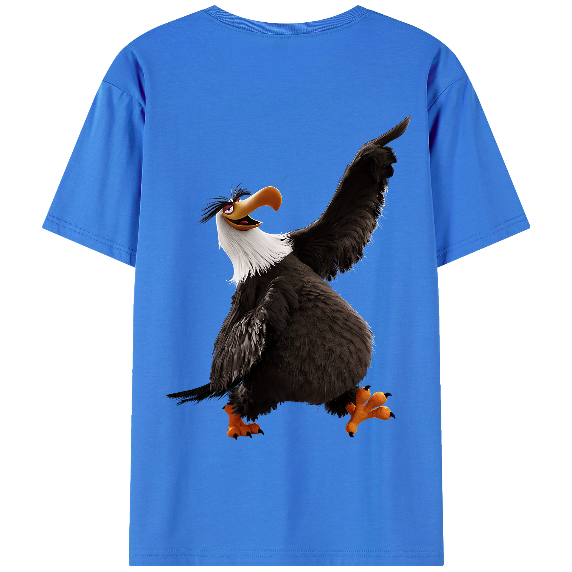 （画像用） Angry Birds アングリーバード 綿100％ メンズ半袖Tシャツ（バックプリント） 通気性