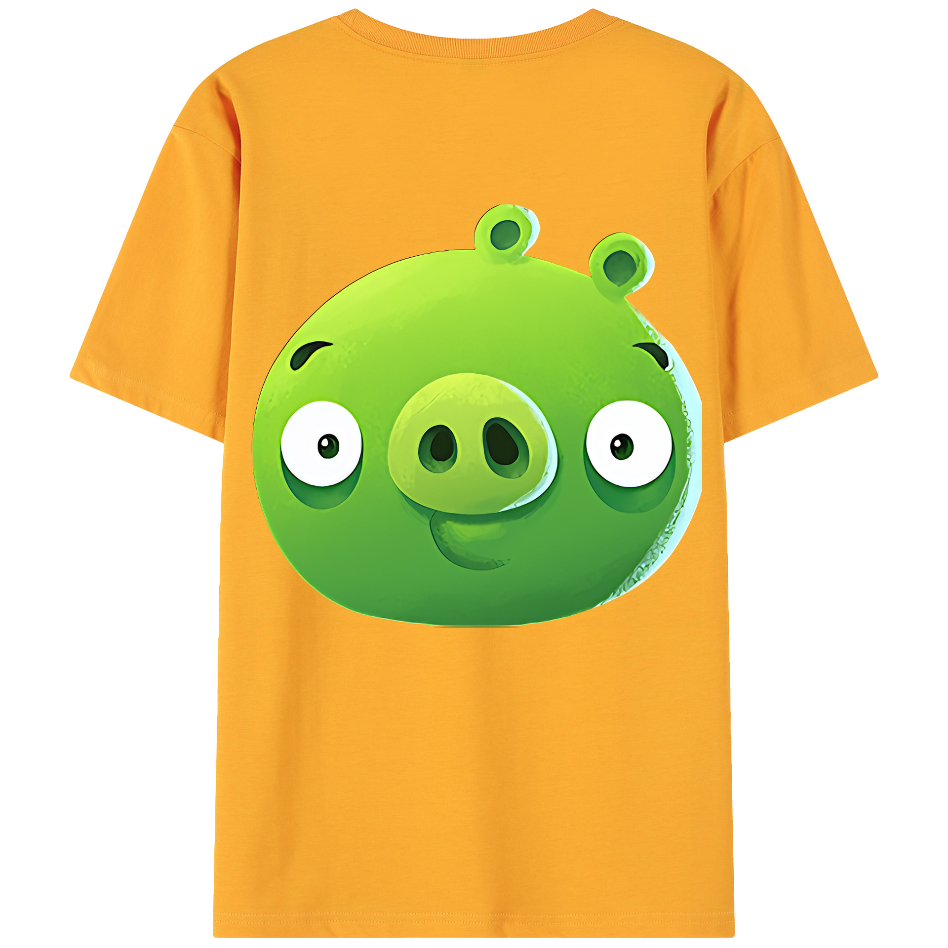 （画像用） Angry Birds アングリーバード 綿100％ メンズ半袖Tシャツ（バックプリント） 通気性