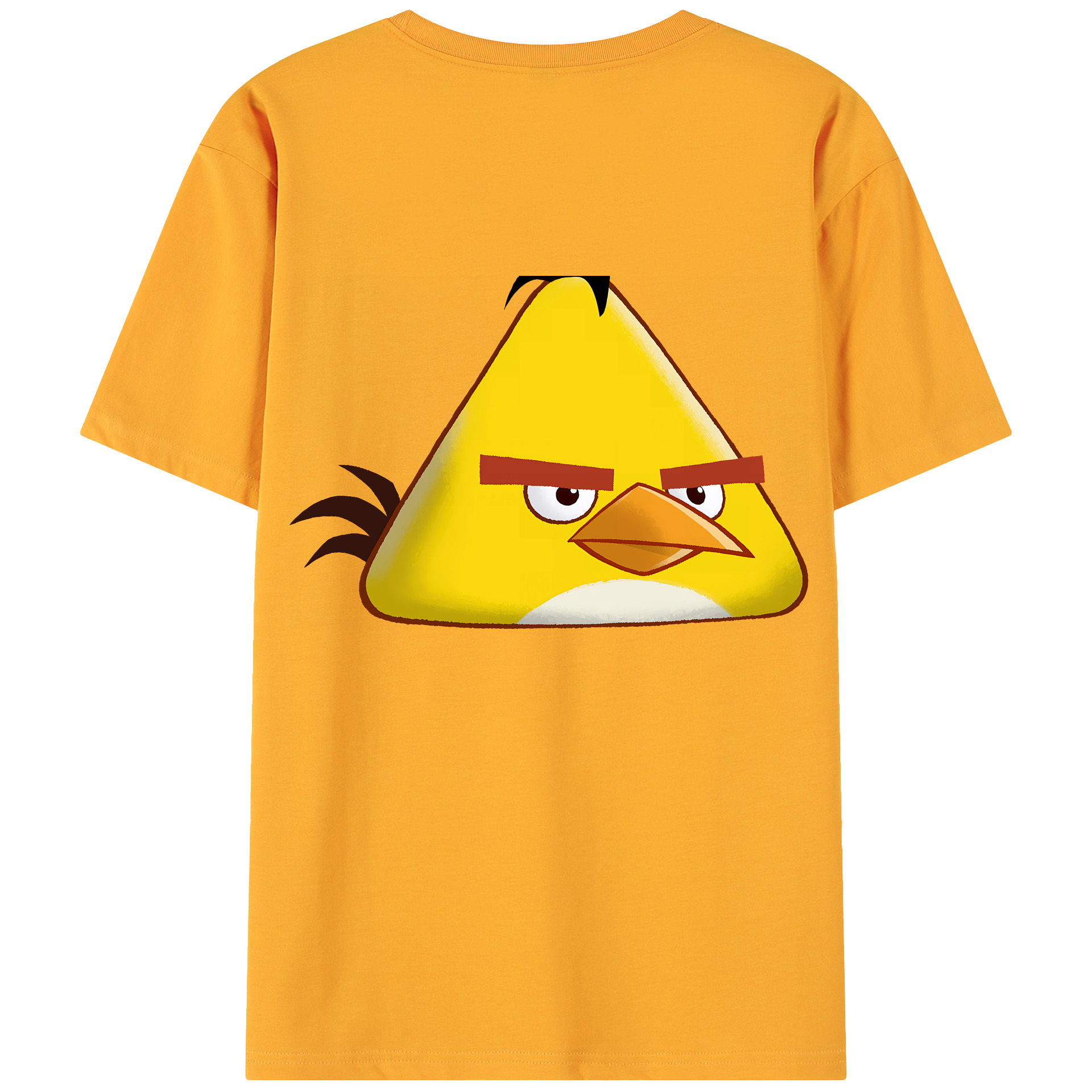 （画像用） Angry Birds アングリーバード 綿100％ メンズ半袖Tシャツ（バックプリント） 通気性