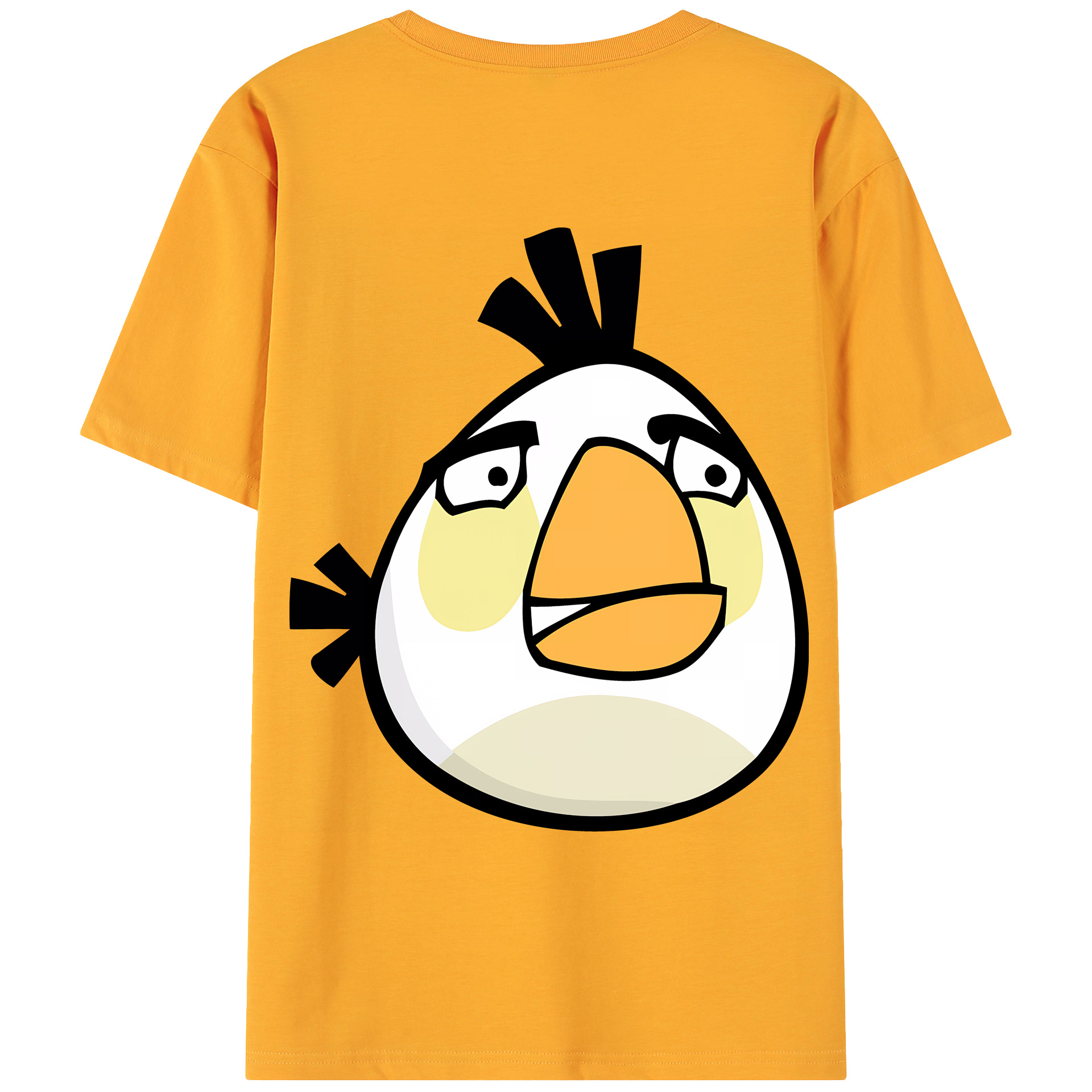 （画像用） Angry Birds アングリーバード 綿100％ メンズ半袖Tシャツ（バックプリント） 通気性