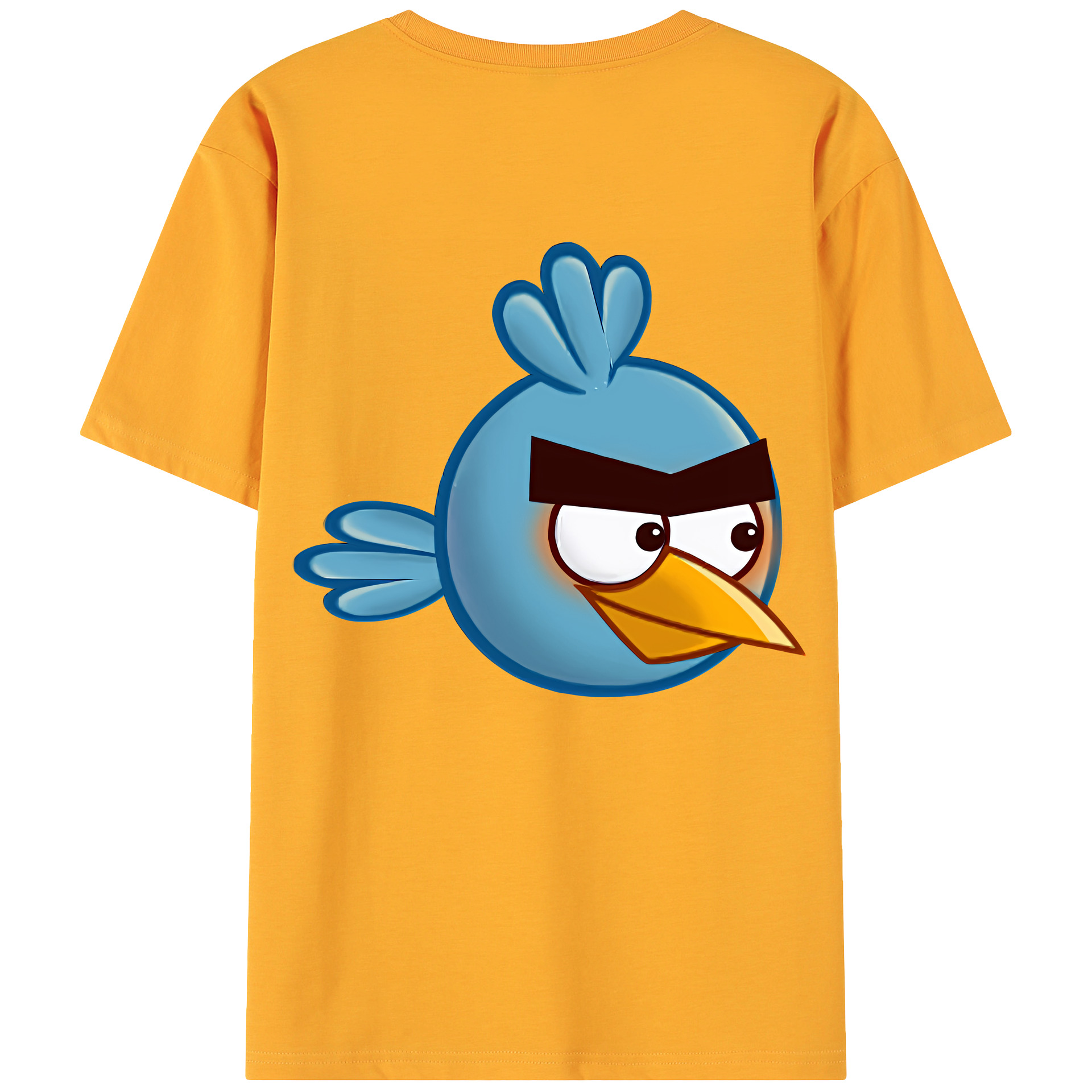 （画像用） Angry Birds アングリーバード 綿100％ メンズ半袖Tシャツ（バックプリント） 通気性