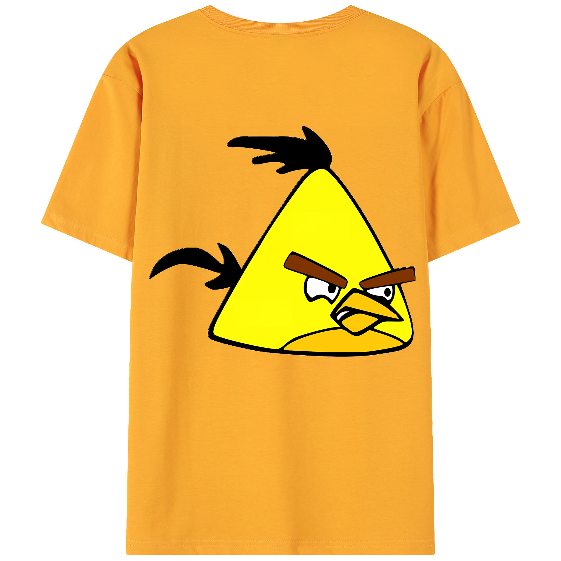 （画像用） Angry Birds アングリーバード 綿100％ メンズ半袖Tシャツ（バックプリント） 通気性