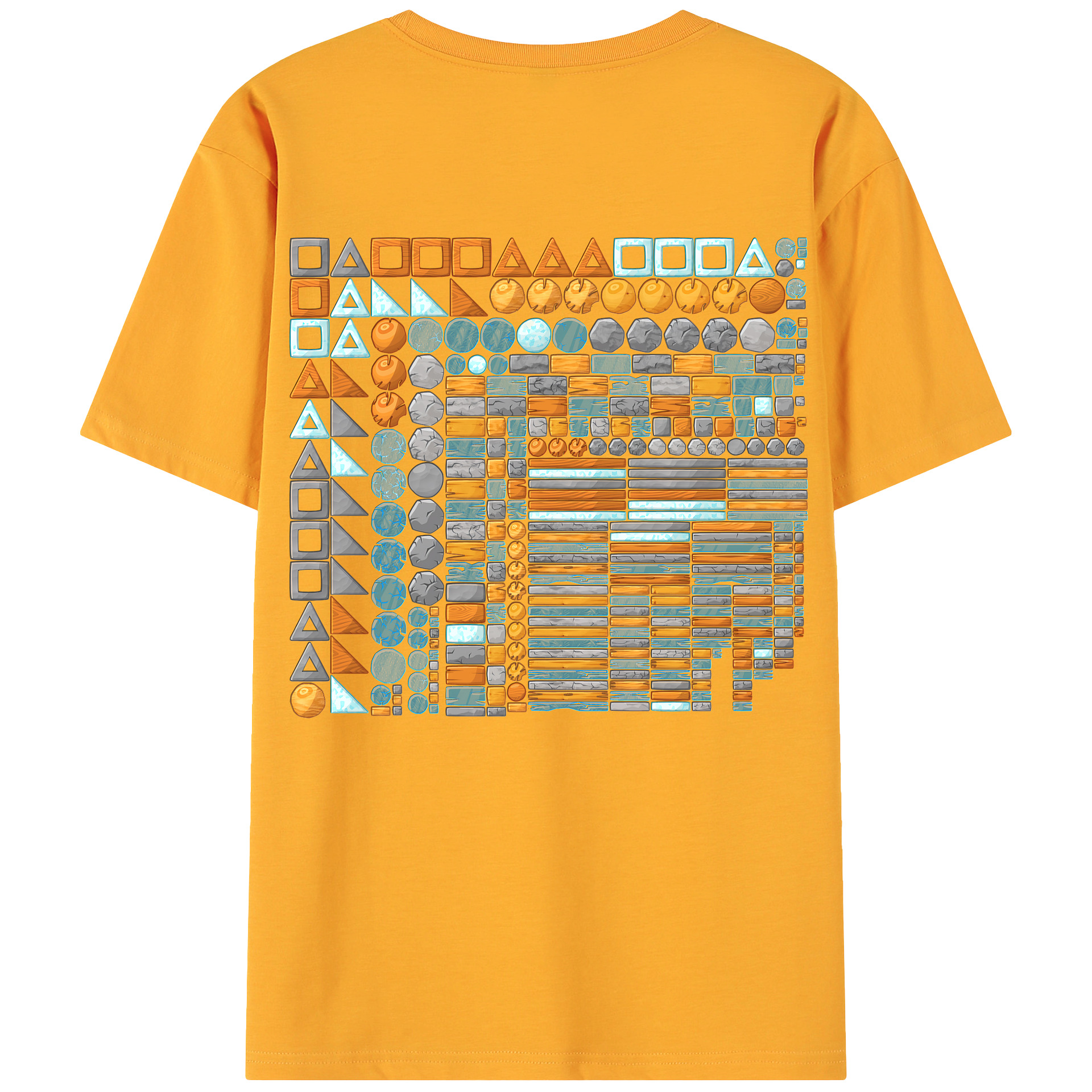 （画像用） Angry Birds アングリーバード 綿100％ メンズ半袖Tシャツ（バックプリント） 通気性