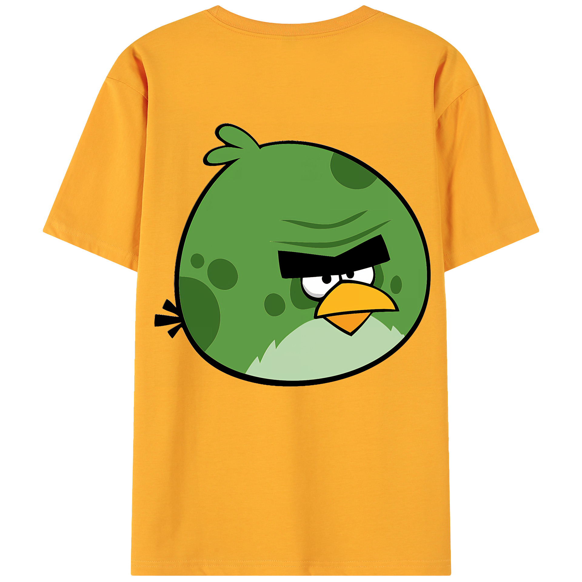 （画像用） Angry Birds アングリーバード 綿100％ メンズ半袖Tシャツ（バックプリント） 通気性