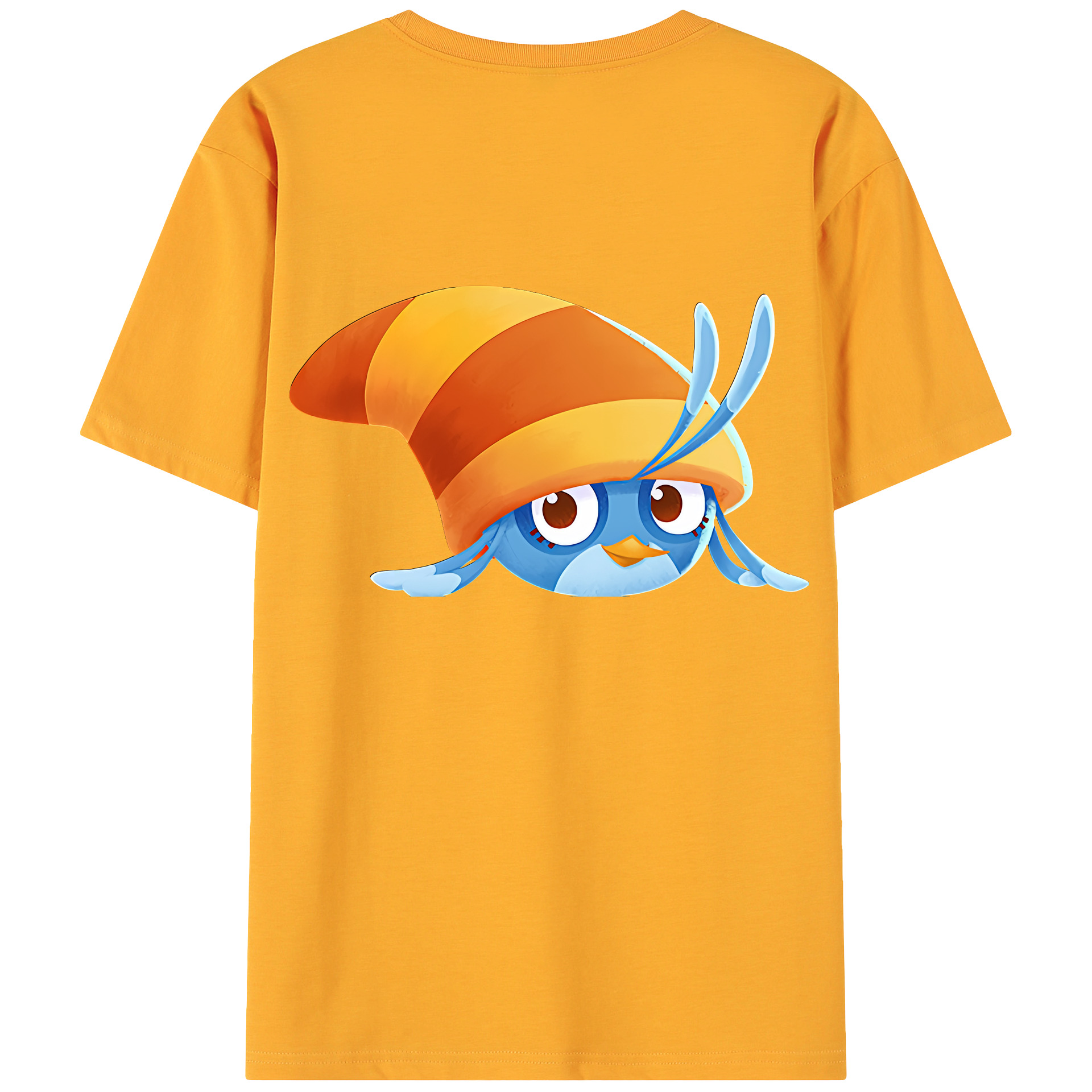 （画像用） Angry Birds アングリーバード 綿100％ メンズ半袖Tシャツ（バックプリント） 通気性